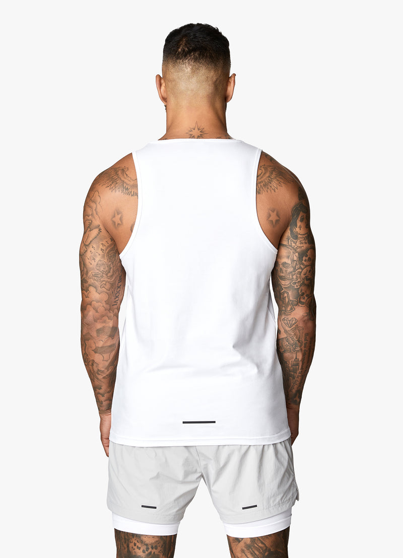 Gym King Rebellion Vest - White/Black