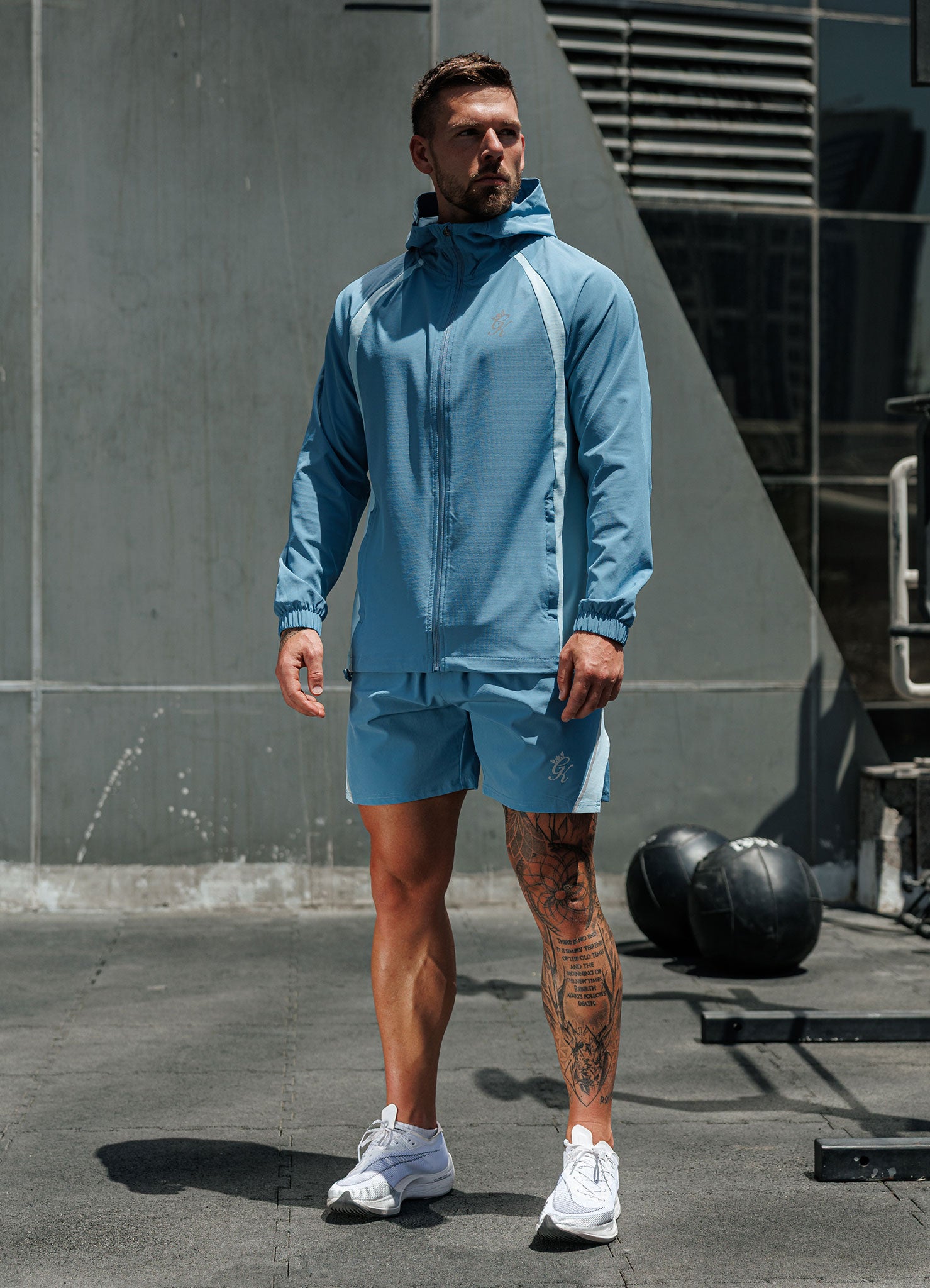 Gym King Flex 2.0 Woven Hood - Iced Aqua/Coastal Blue