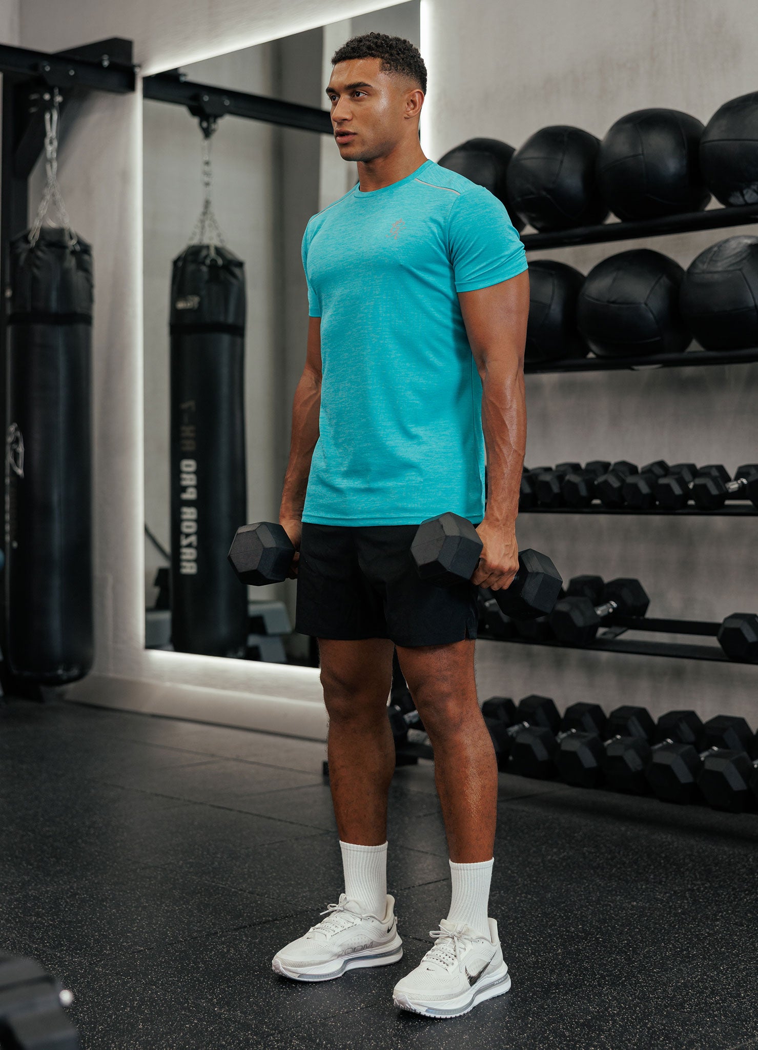 Gym King Element Tee - Turquoise Marl