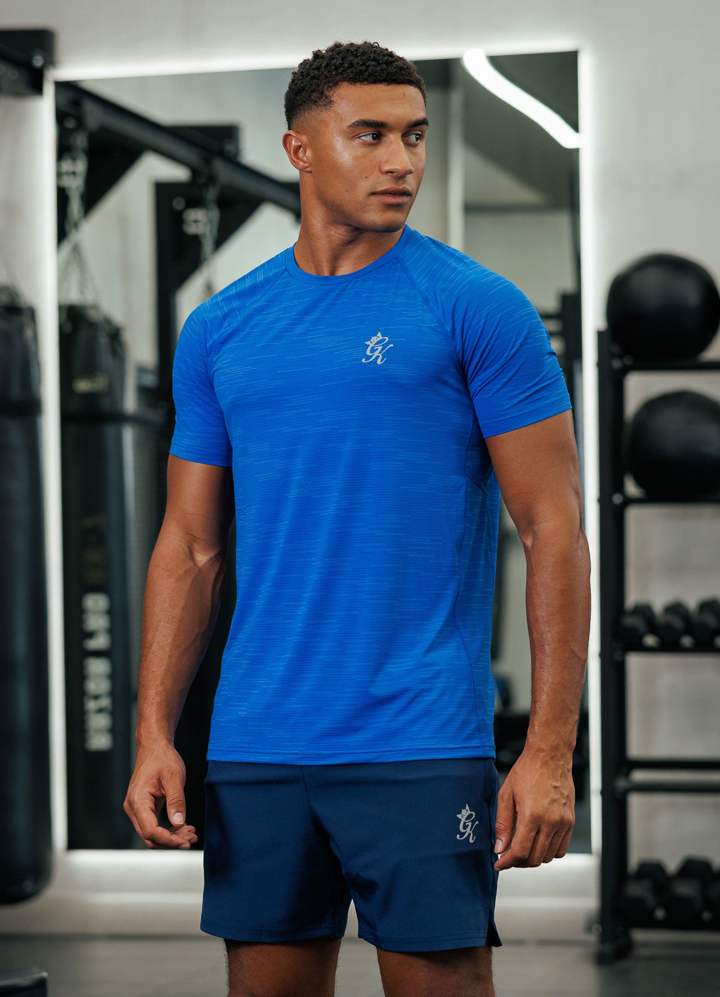 Gym King Energy Grindle Tee - Royal Azure