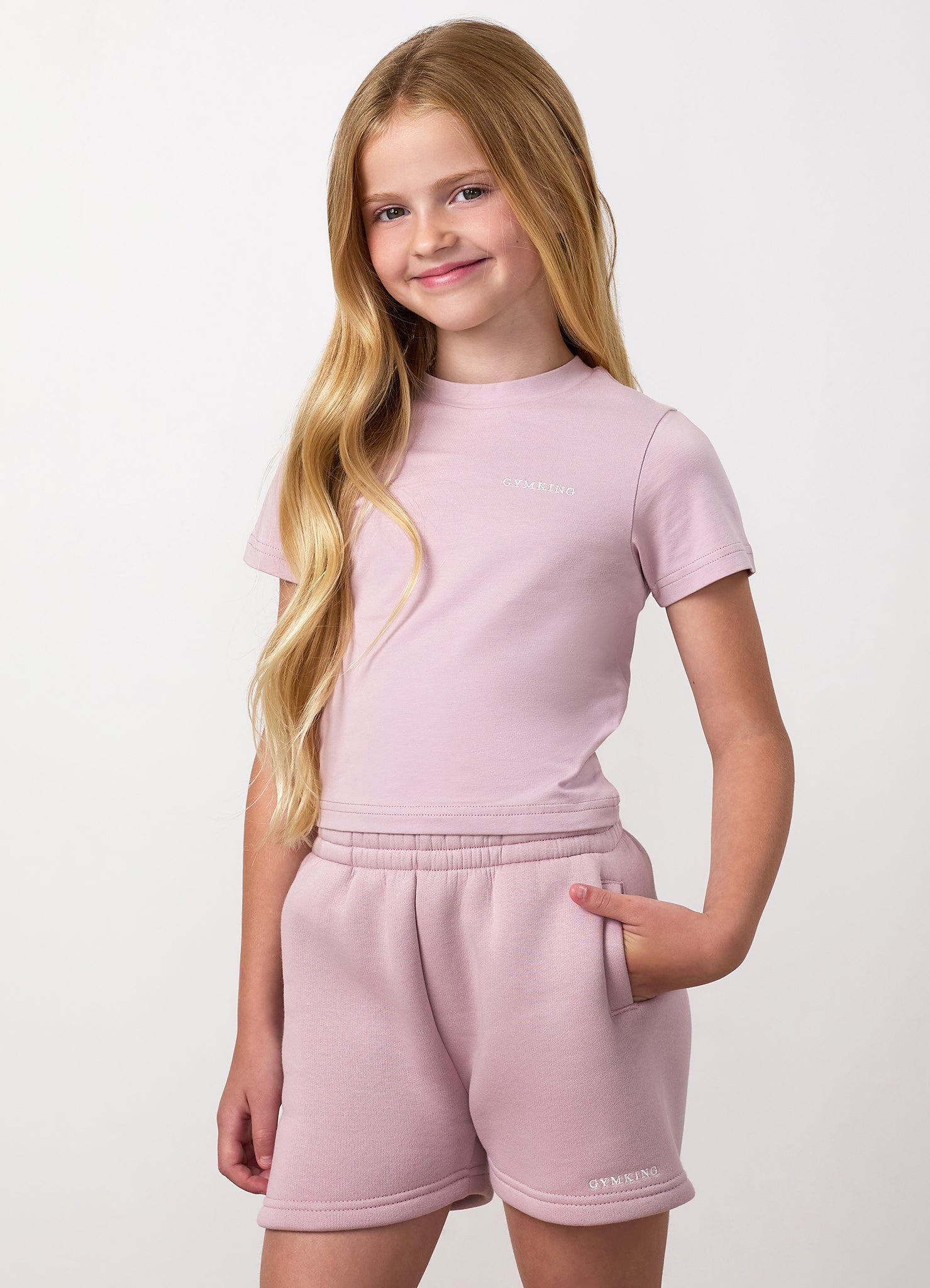 Gym King Junior 365 Fitted Tee - Muted Mauve