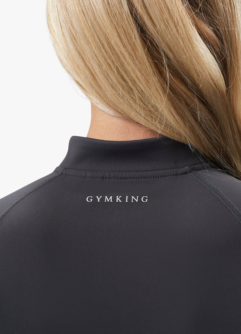 Gym King 365 Full Zip Funnel - Oyster Grey