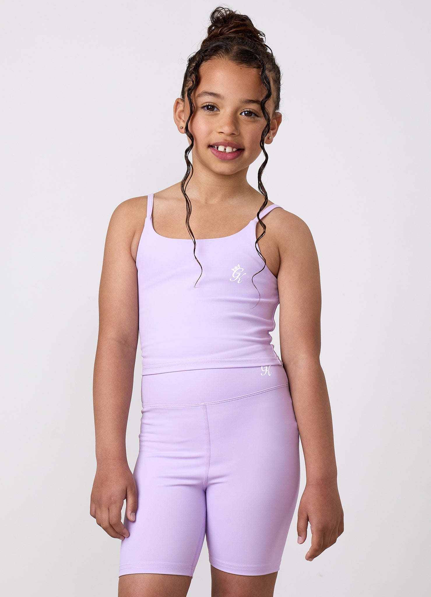 Gym King Older Kids 365 Long Line Tank - Hyacinth