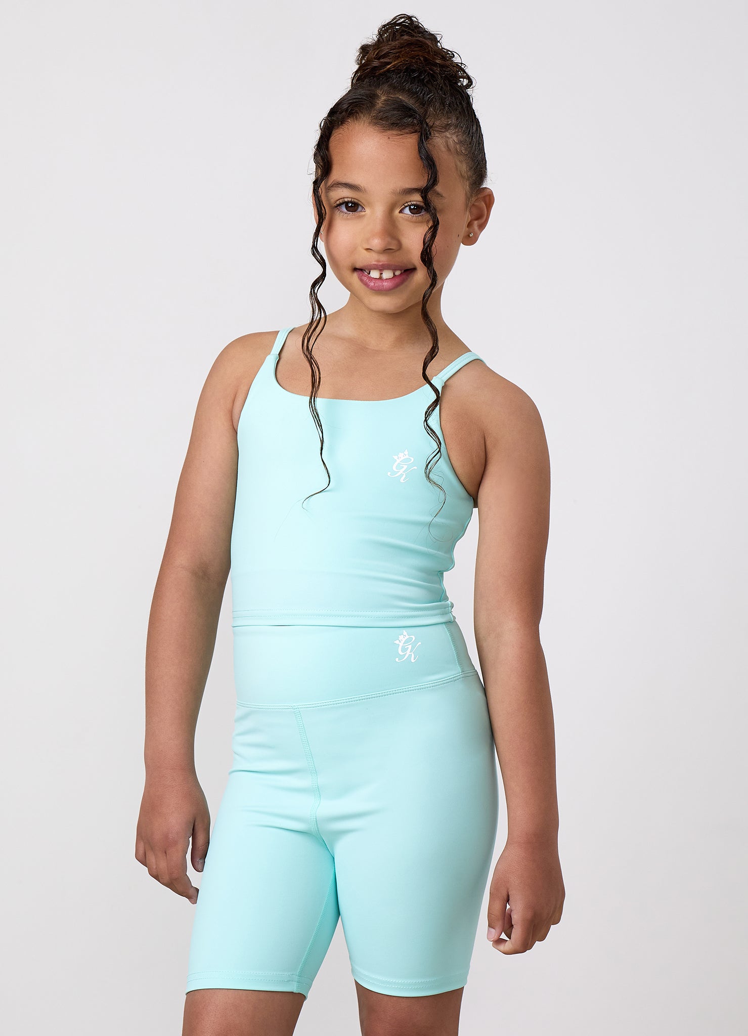 Gym King Older Kids 365 Long Line Tank - Pale Turquoise