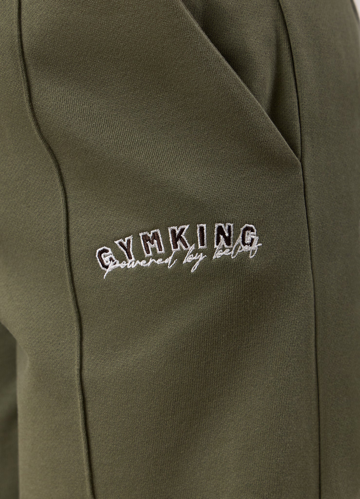 Gym King Powered By Belief Straight Leg Jogger - Warm Khaki