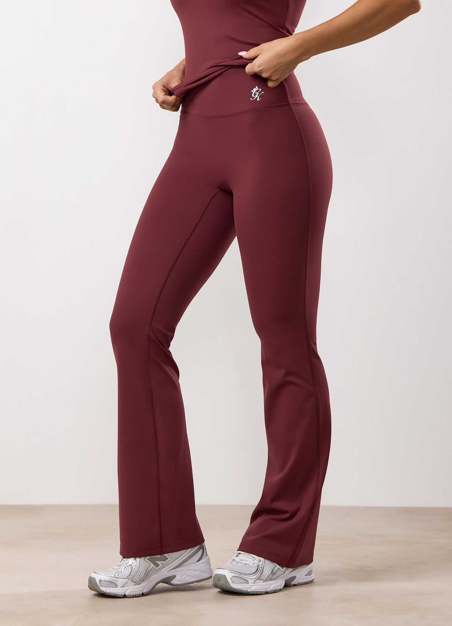 Gym King 365 Flared Yoga Legging Petite - Burgundy