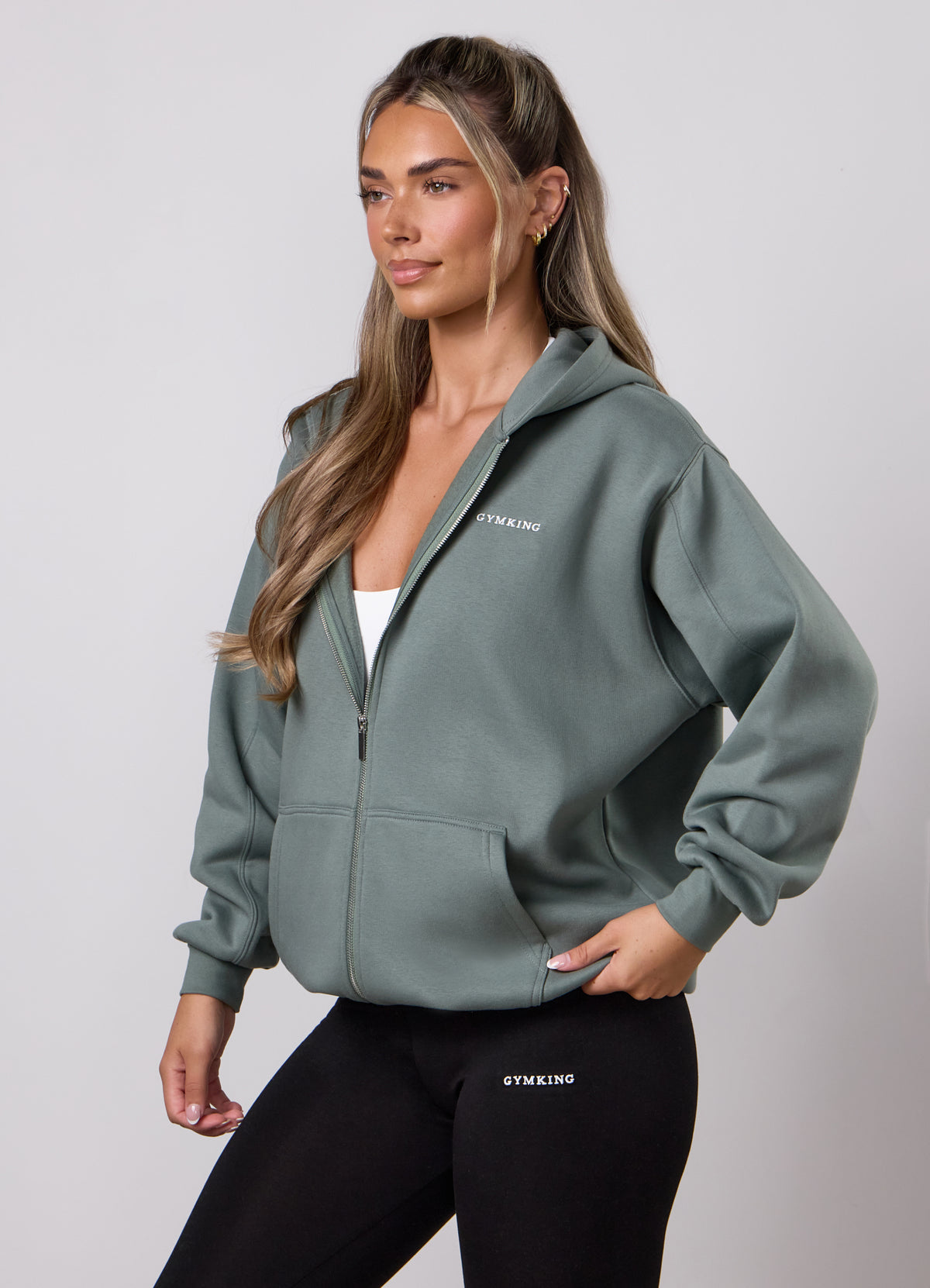 Gym King 365 Full Zip Hoodie - Fern