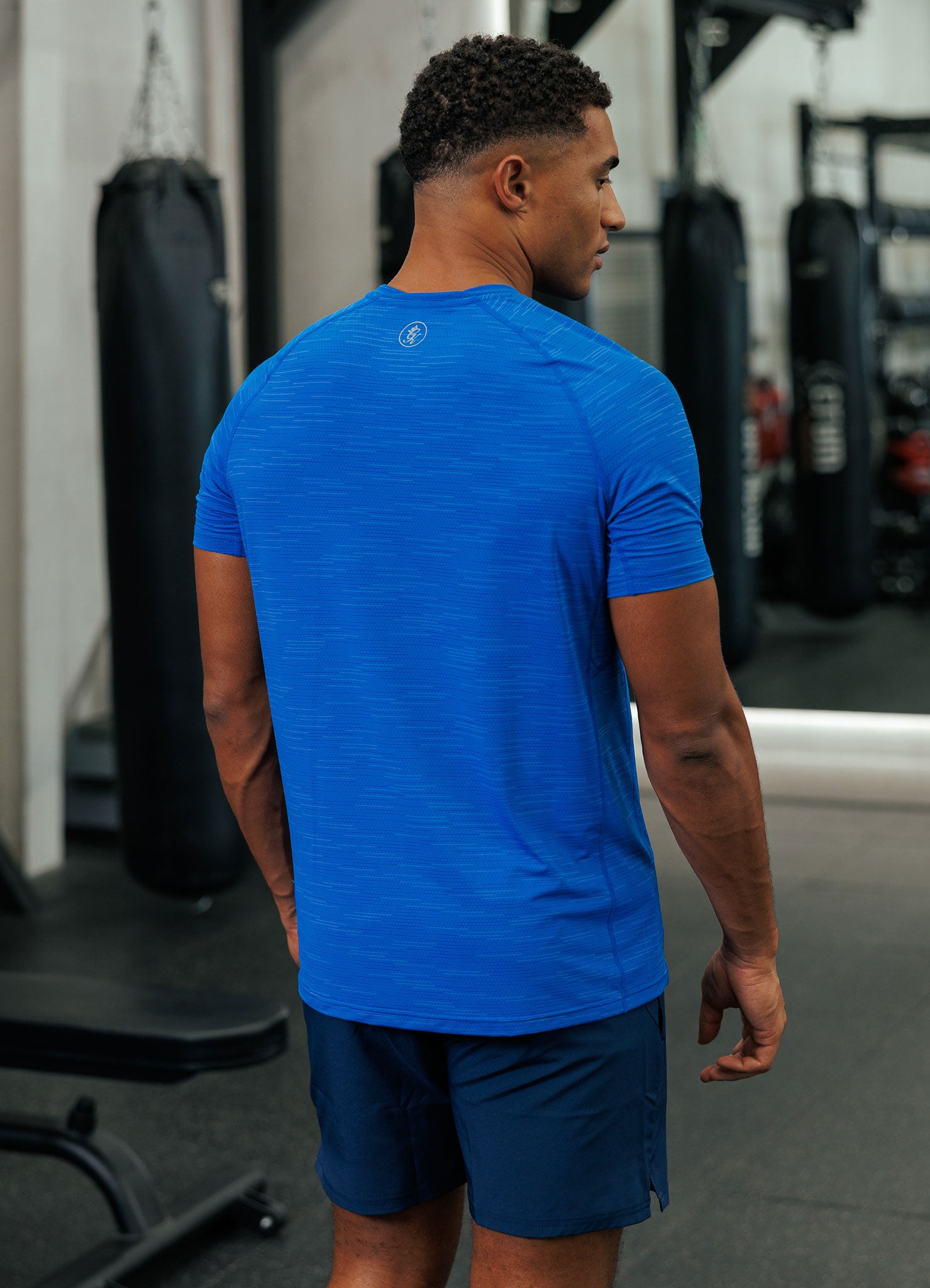 Gym King Energy Grindle Tee - Royal Azure