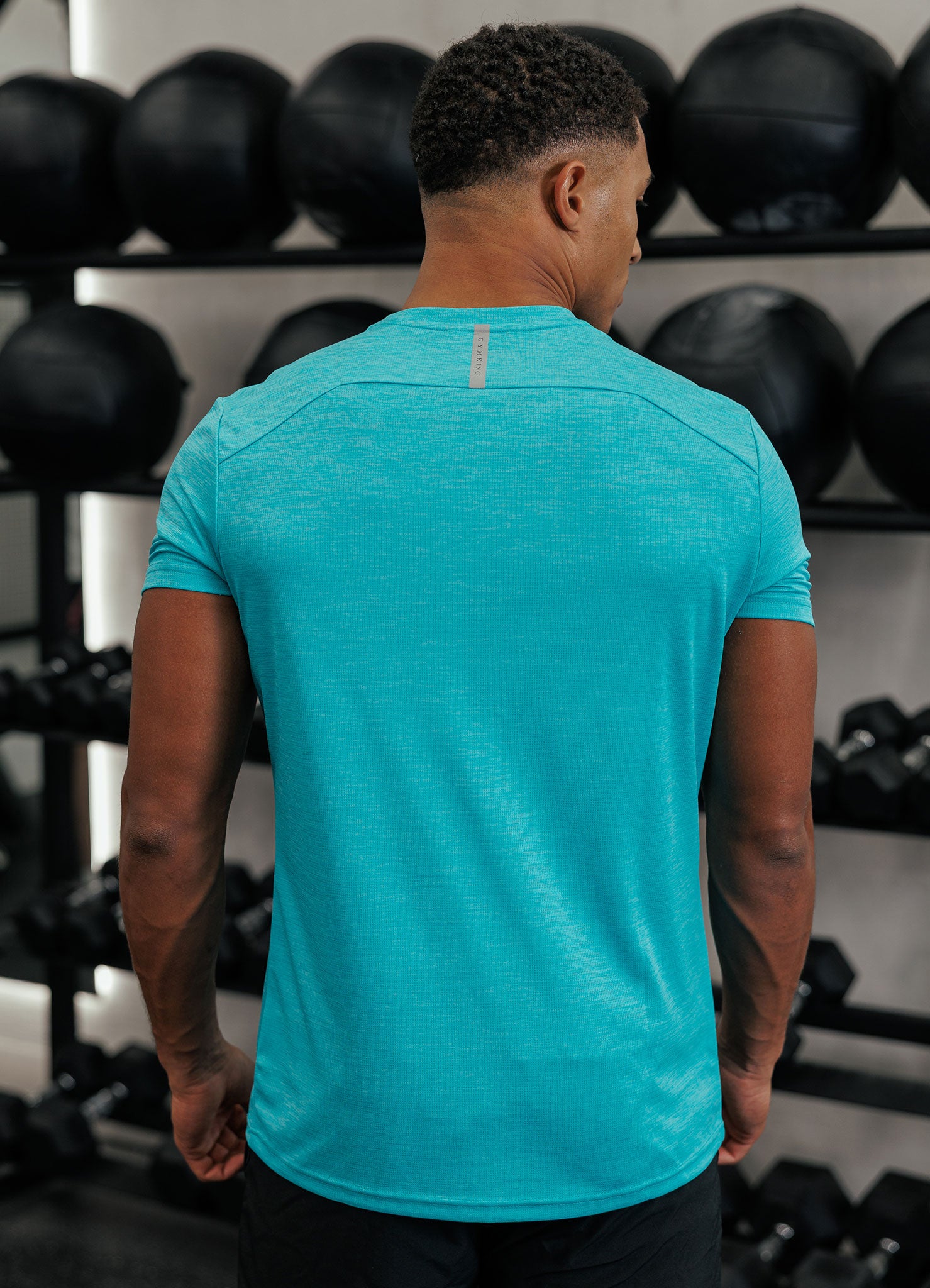 Gym King Element Tee - Turquoise Marl