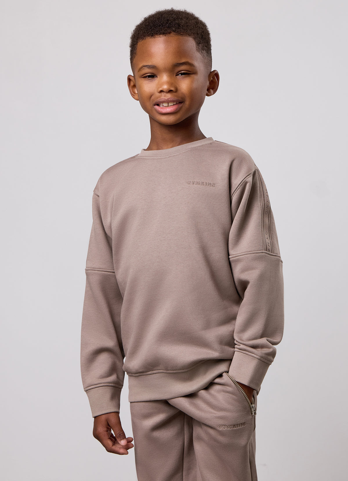 Gym King Younger Kids Ascent Taped Crew - Truffle