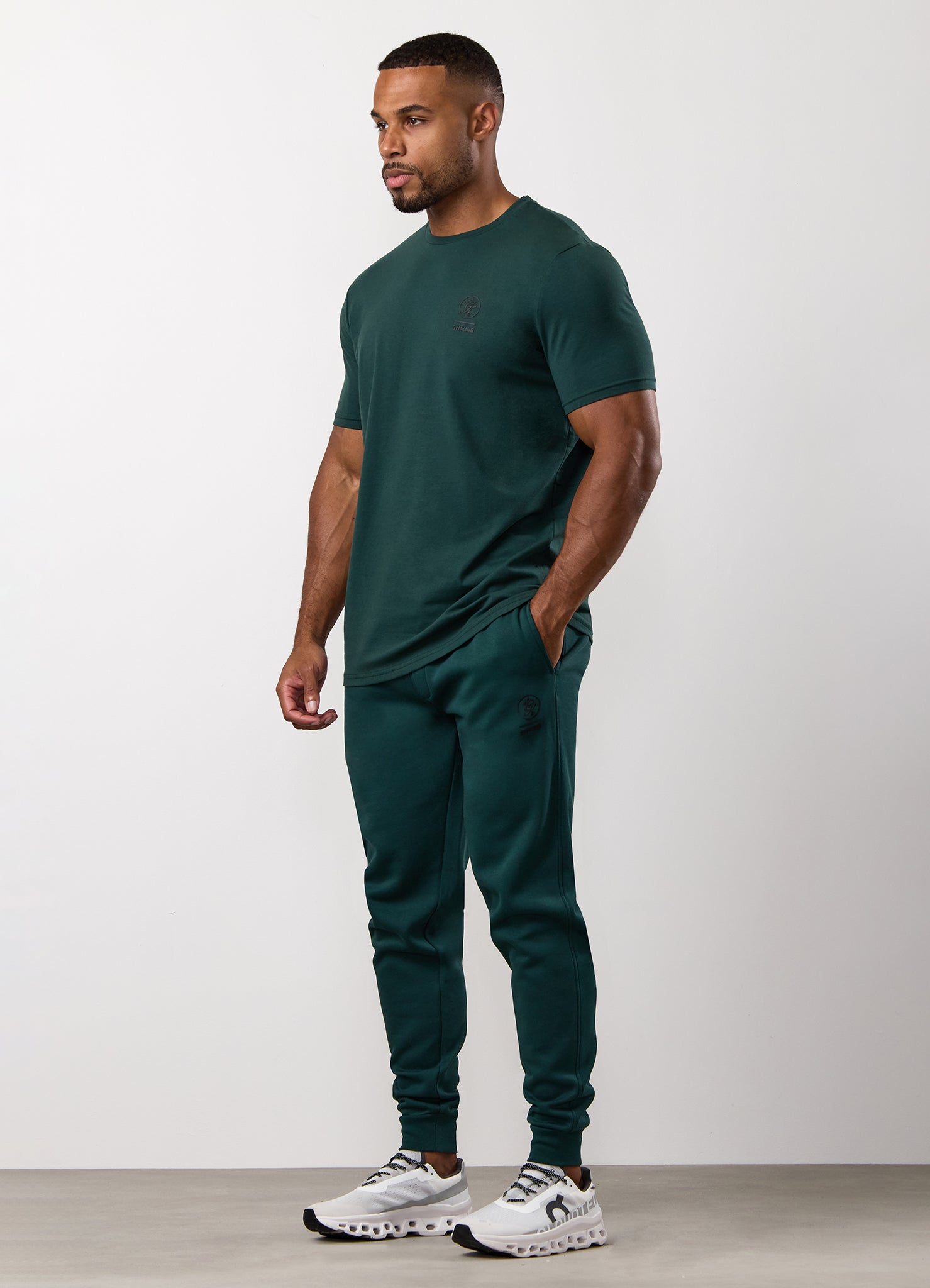 Gym King Aventus Fleece Jogger - Deep Forest Green
