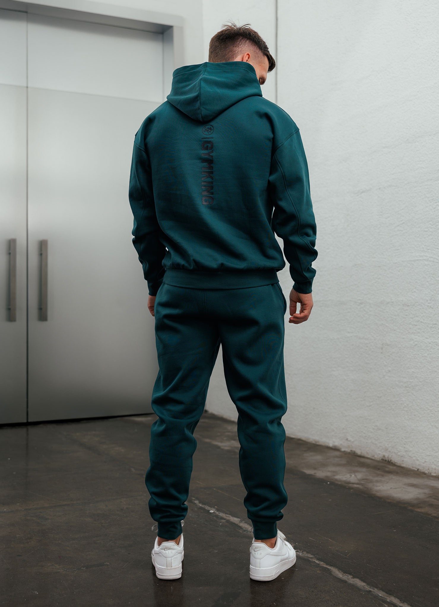 Gym King Aventus Fleece Hood - Deep Forest Green