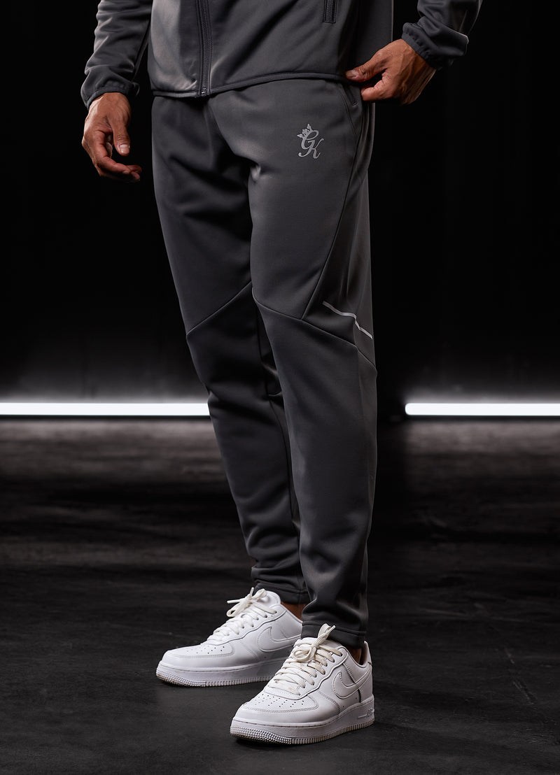 Gym King Reflect Poly FZ Tracksuit - Graphite