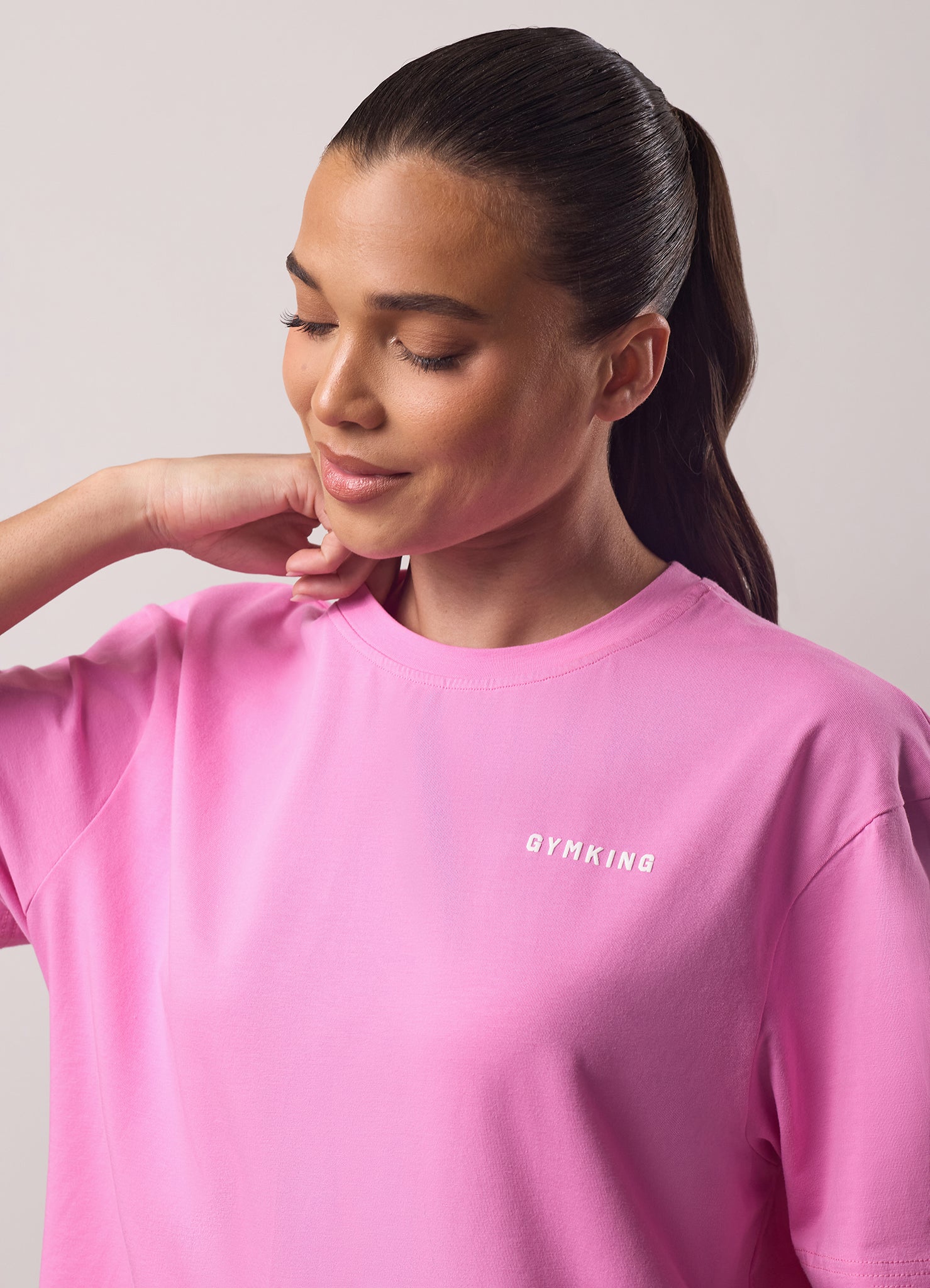 Gym King Challenge Boyfriend Tee - Bubblegum Pink