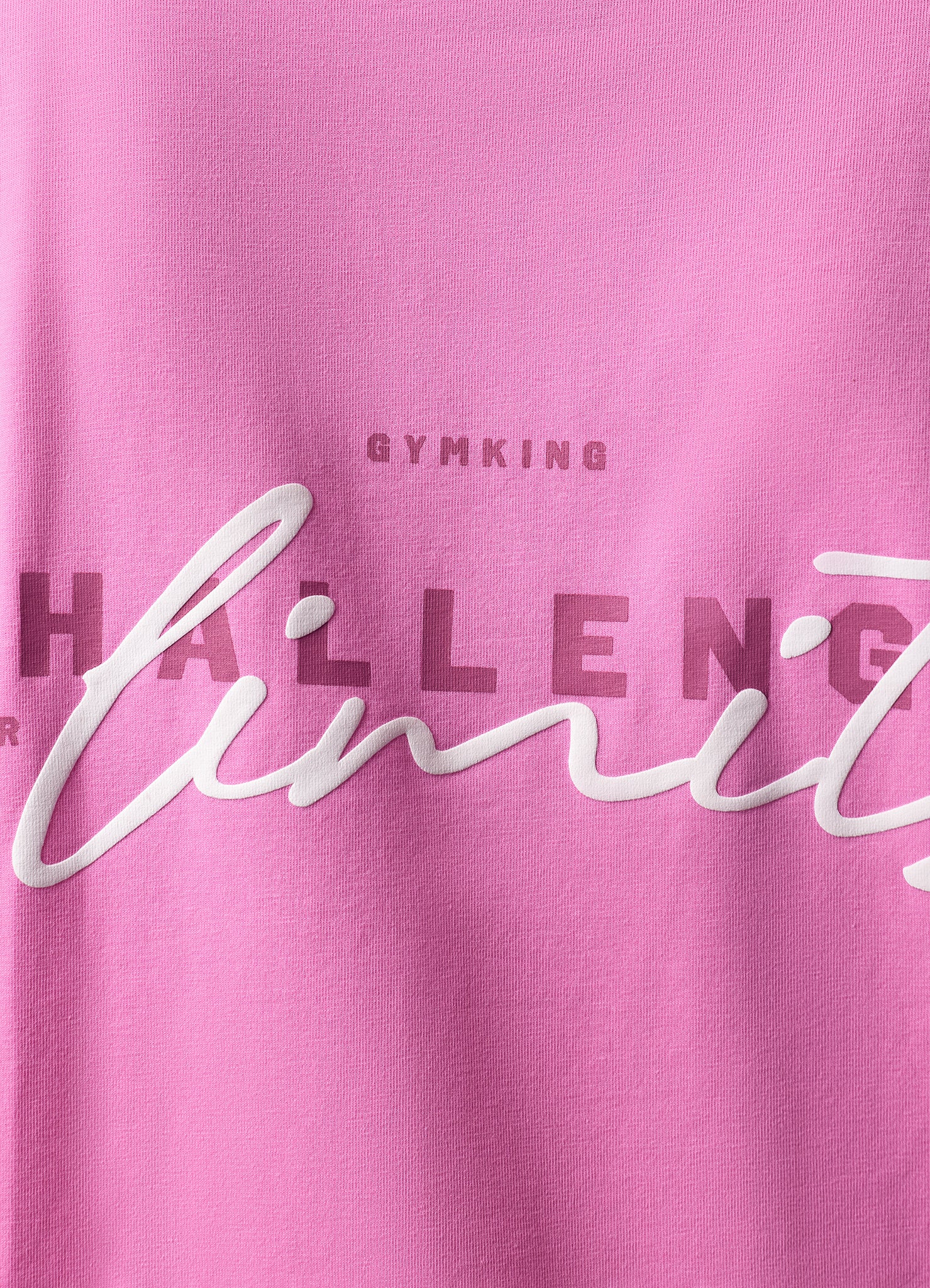 Gym King Challenge Boyfriend Tee - Bubblegum Pink