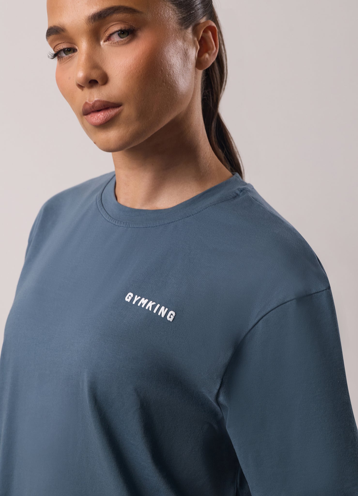 Gym King Challenge Boyfriend Tee - Storm Blue