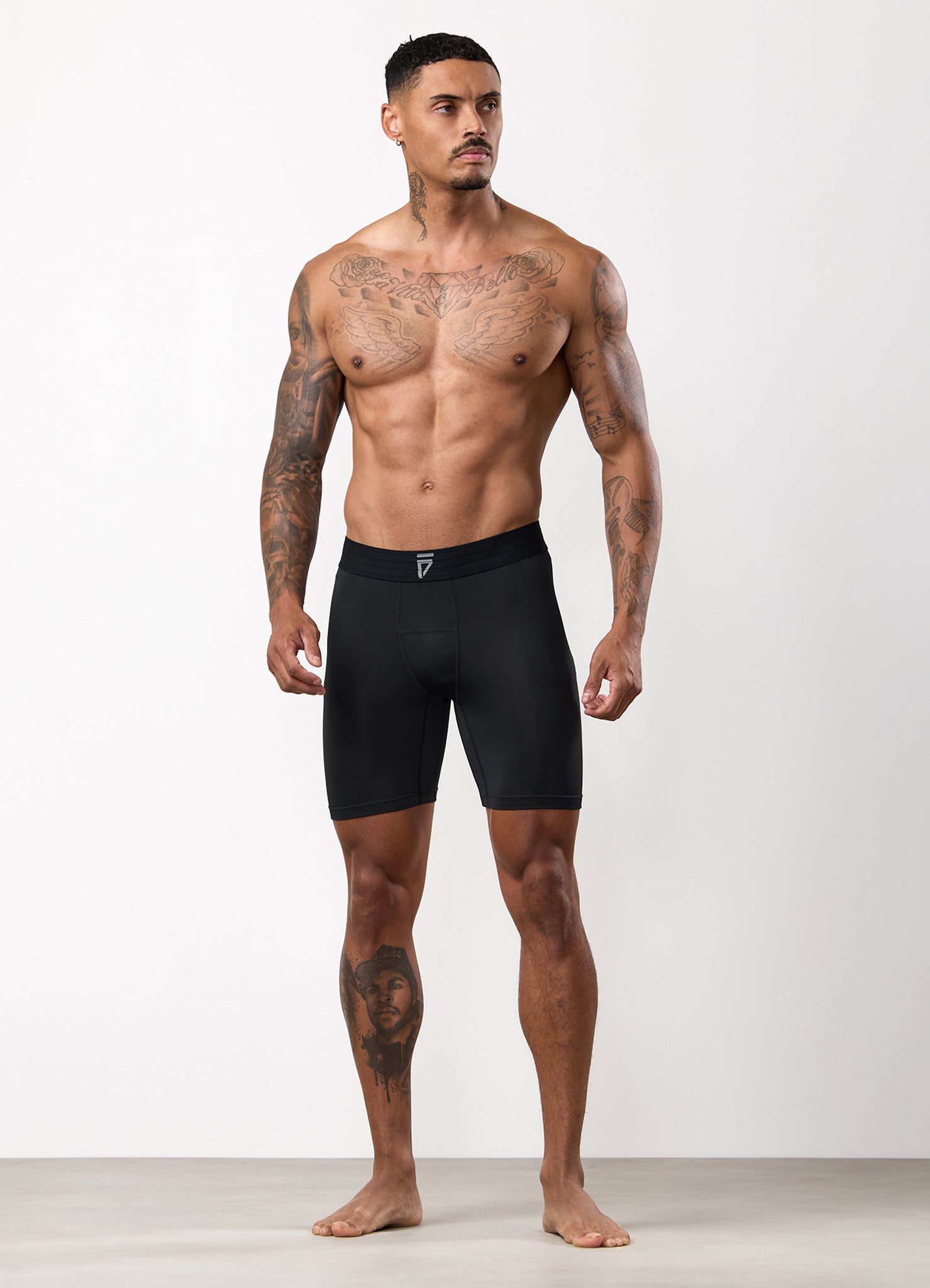 Gym King Fight Division Combat Compression Short - Black