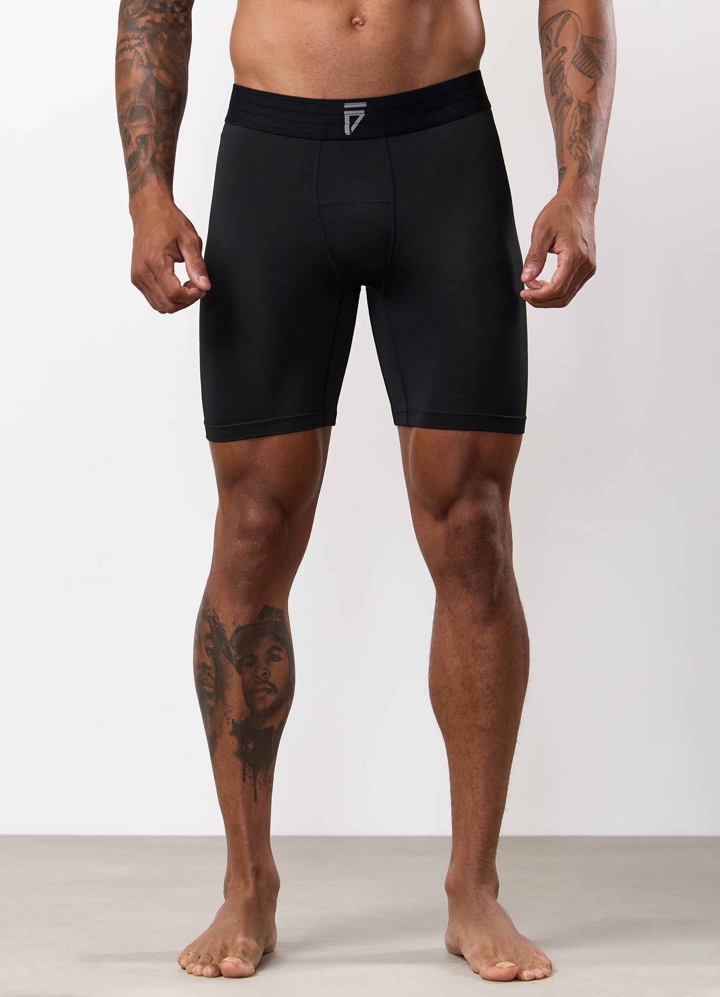 Gym King Fight Division Combat Compression Short - Black