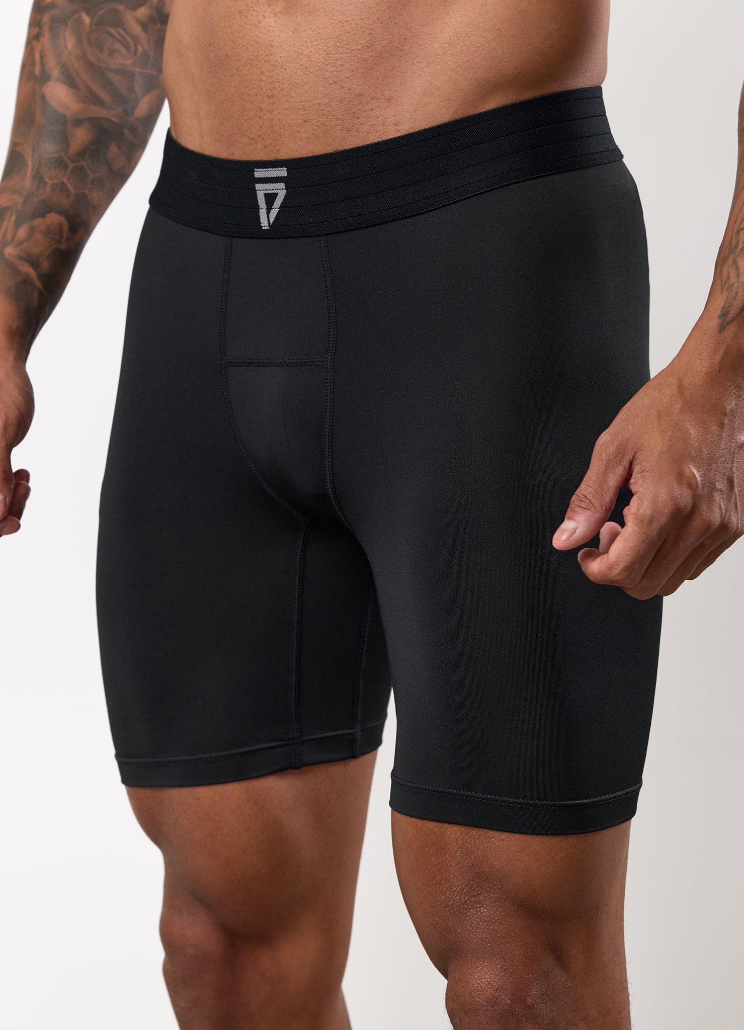 Gym King Fight Division Combat Compression Short - Black