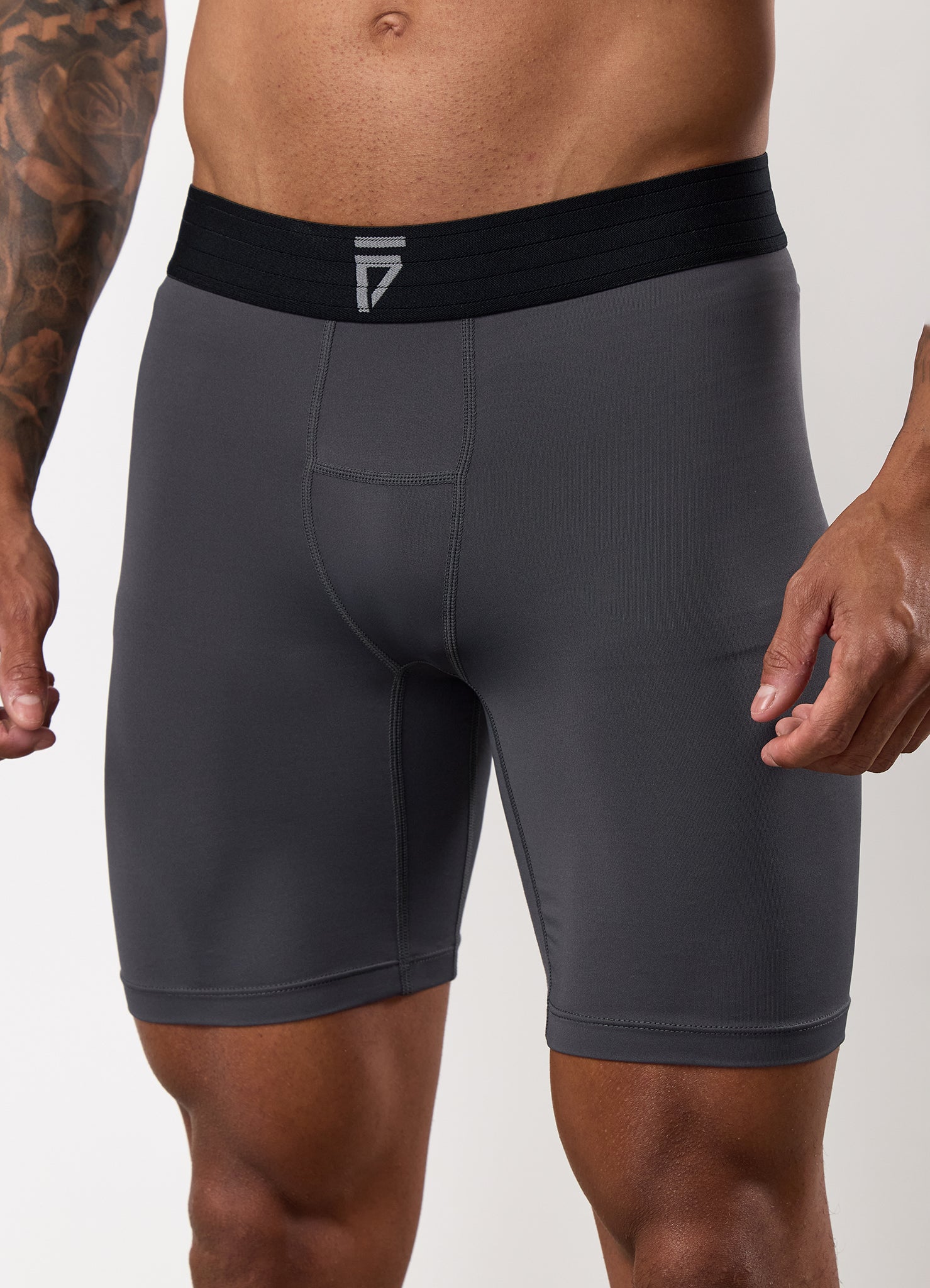 Gym King Fight Division Combat Compression Short - Graphite