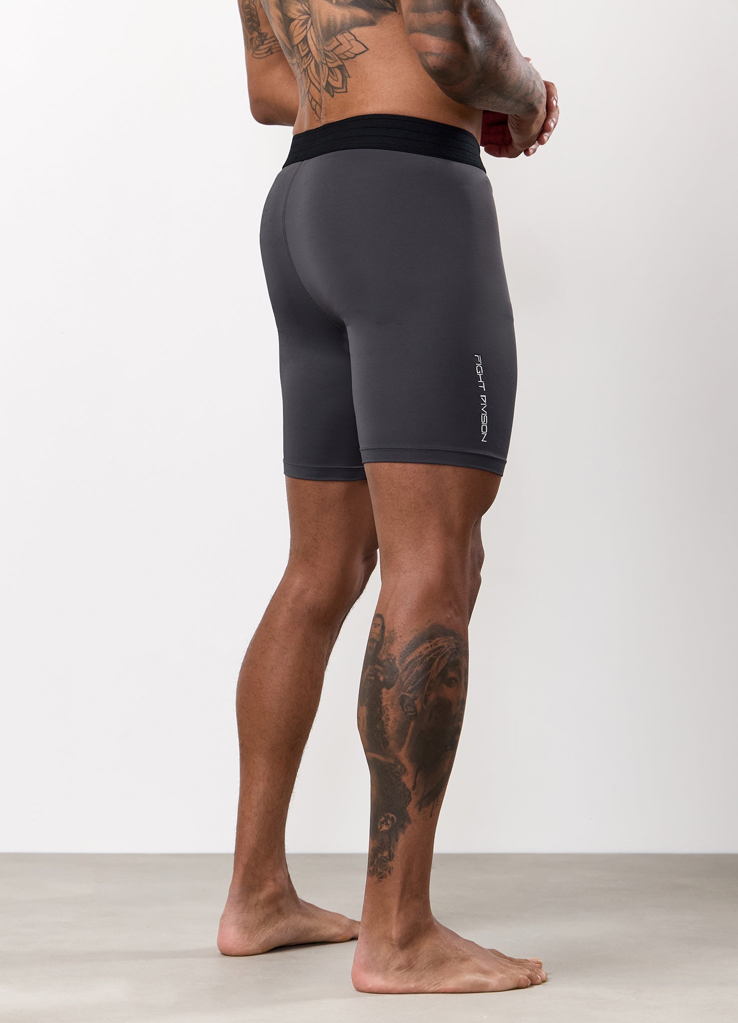Gym King Fight Division Combat Compression Short - Graphite