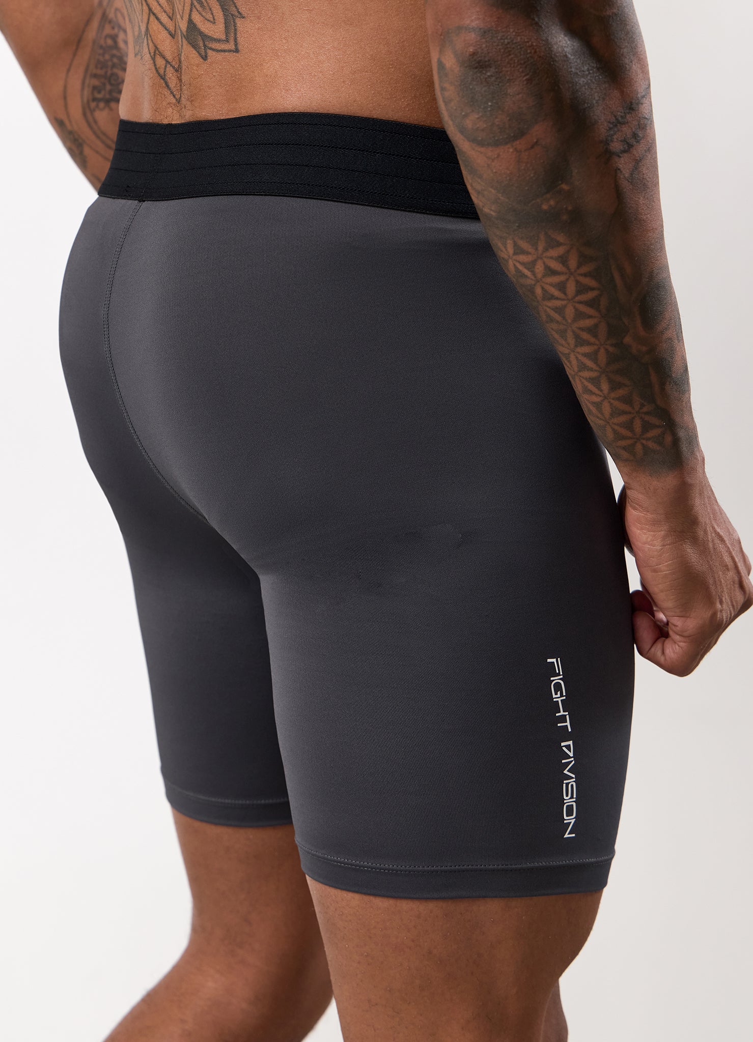 Gym King Fight Division Combat Compression Short - Graphite