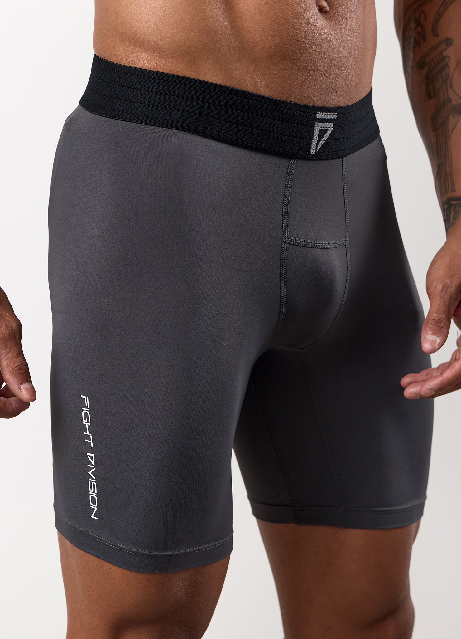Gym King Fight Division Combat Compression Short - Graphite