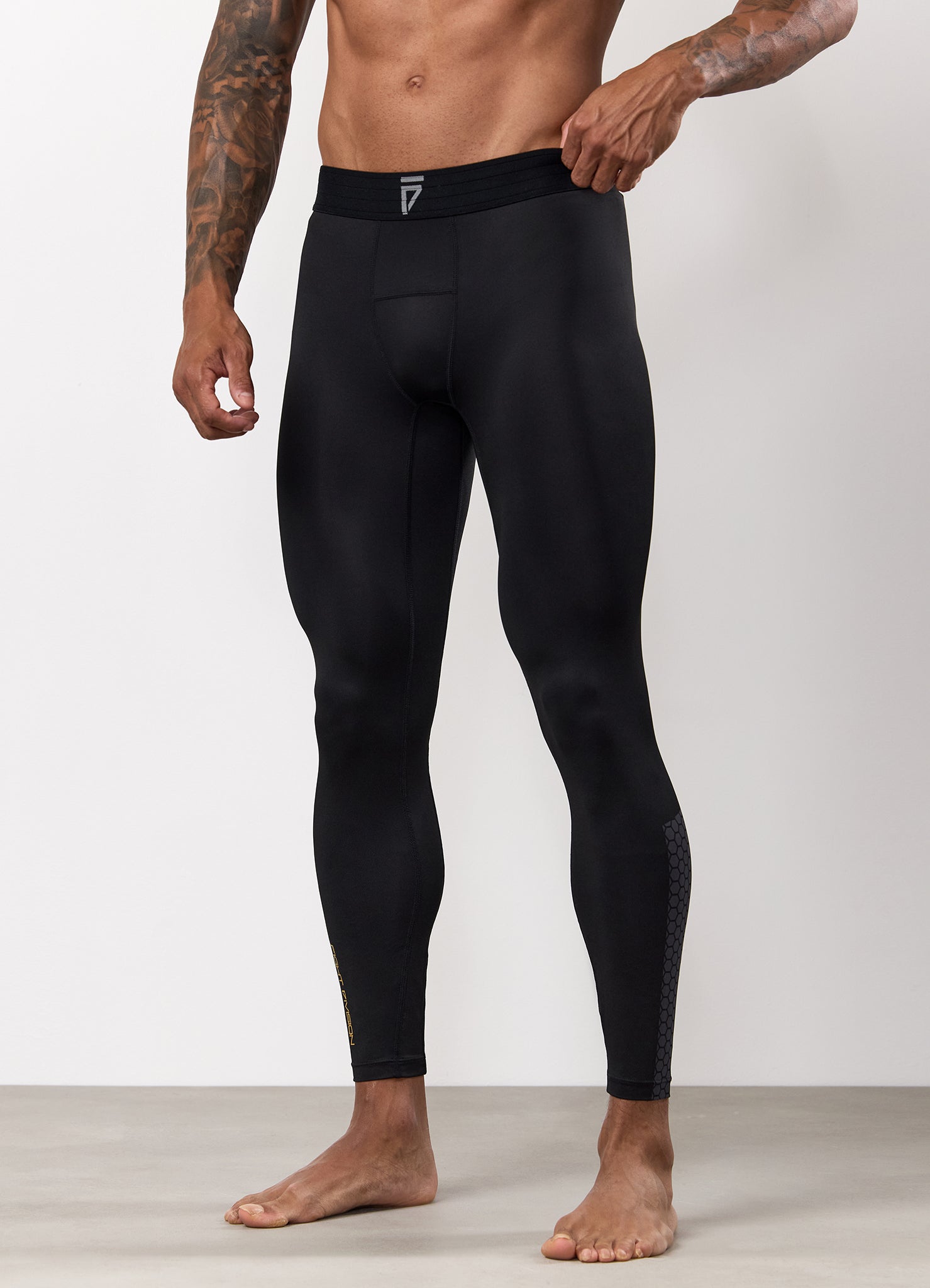 Gym King Fight Division Combat Compression Legging - Black