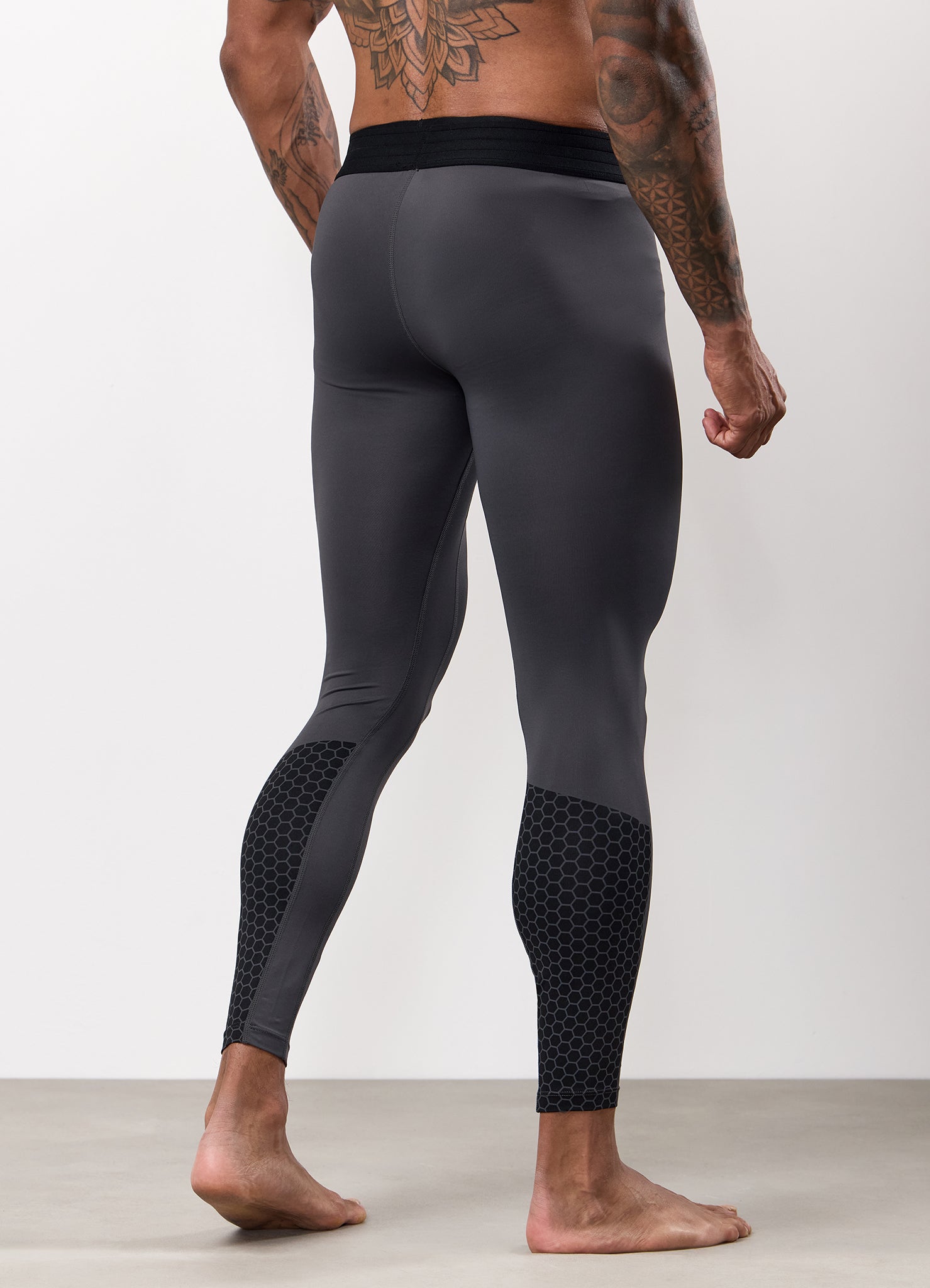 Gym King Fight Division Combat Compression Legging - Graphite