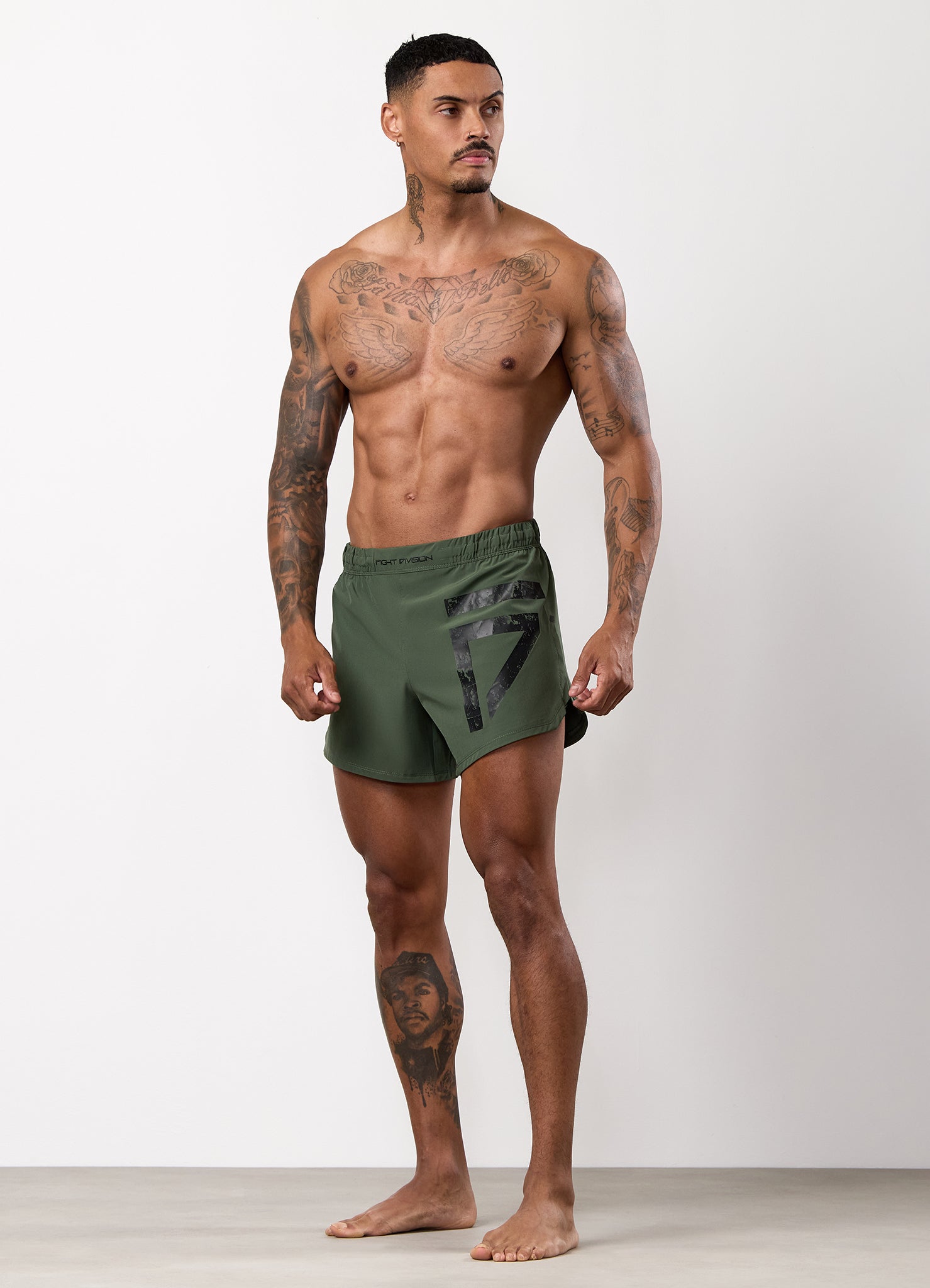 Gym King Fight Division Combat 5" Short - Deep Olive