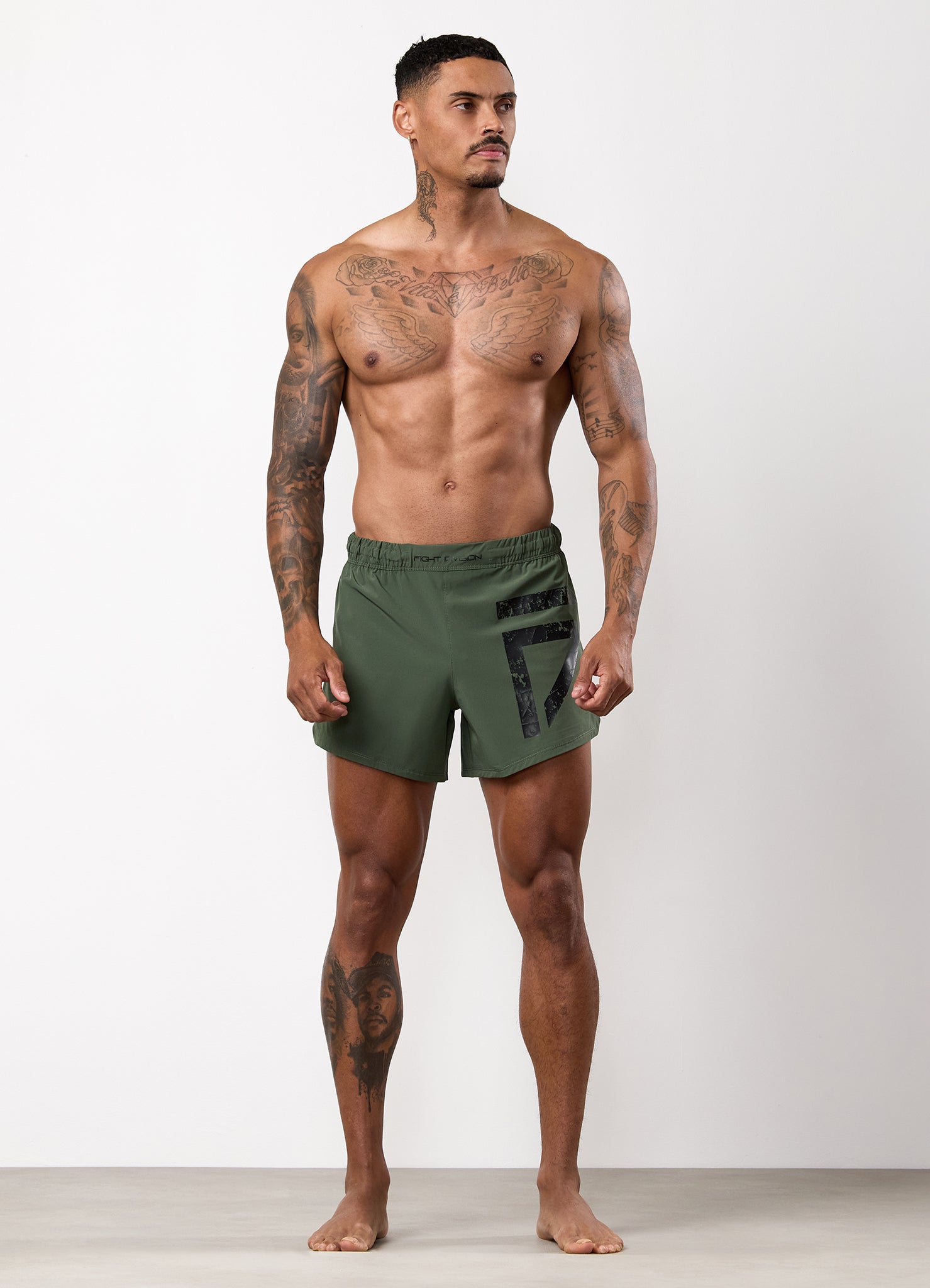 Gym King Fight Division Combat 5" Short - Deep Olive