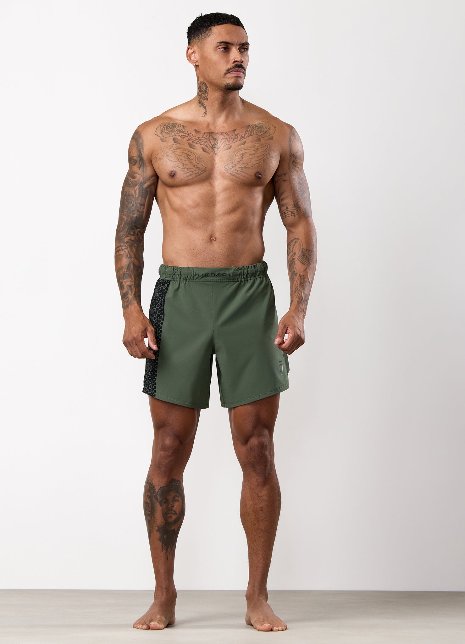 Gym King Fight Division Combat 7" Short - Deep Olive
