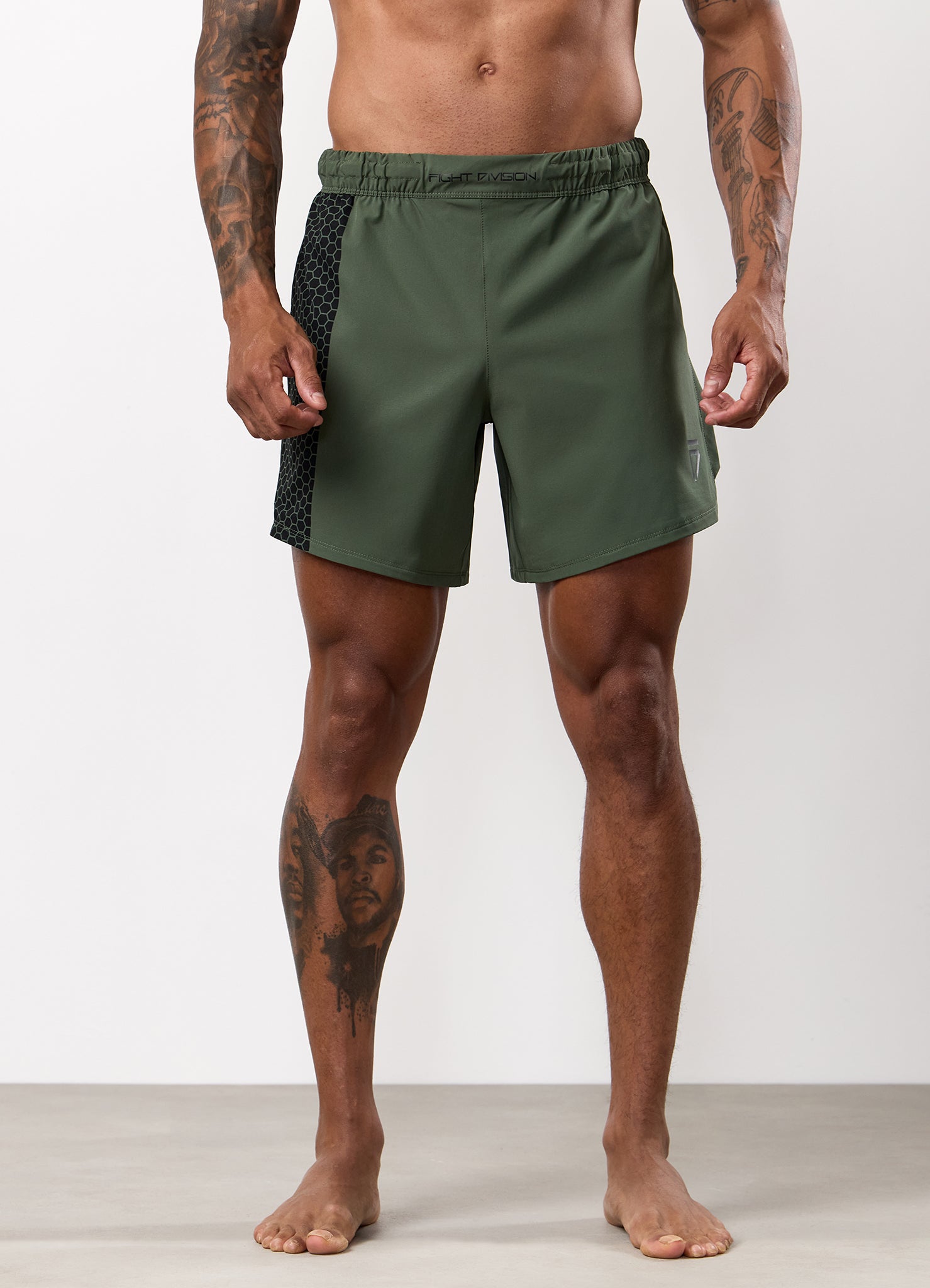 Gym King Fight Division Combat 7" Short - Deep Olive