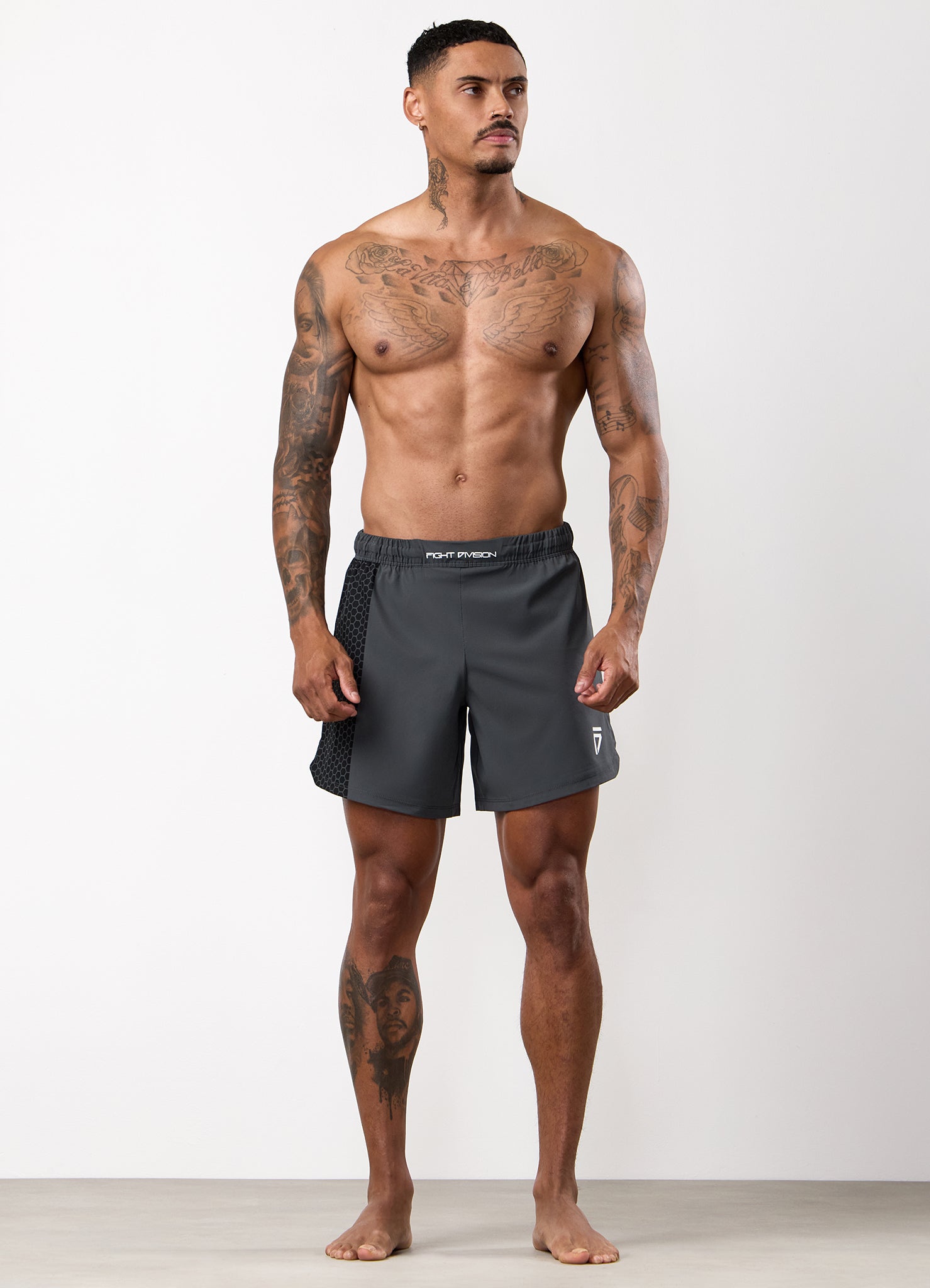 Gym King Fight Division Combat 7" Short - Graphite
