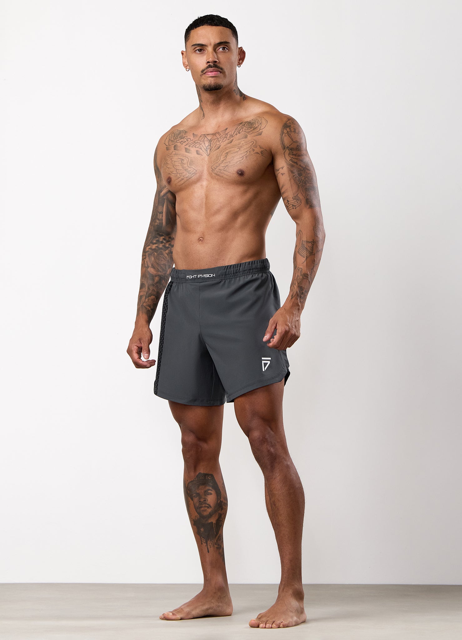 Gym King Fight Division Combat 7" Short - Graphite