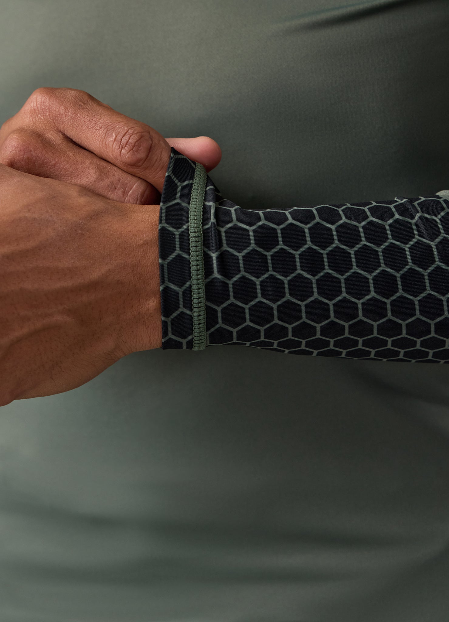 Gym King Fight Division Combat Long Sleeve Rash Guard - Deep Olive