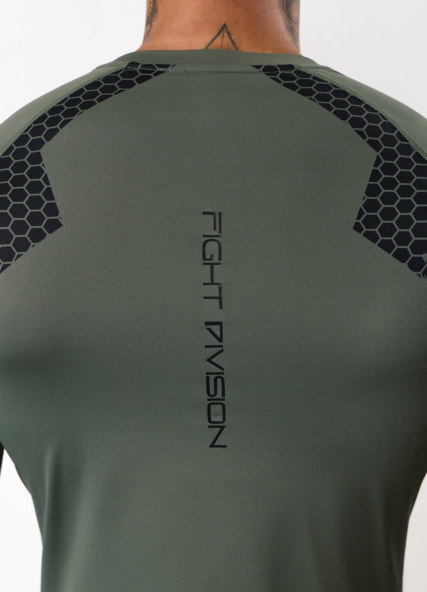 Gym King Fight Division Combat Long Sleeve Rash Guard - Deep Olive