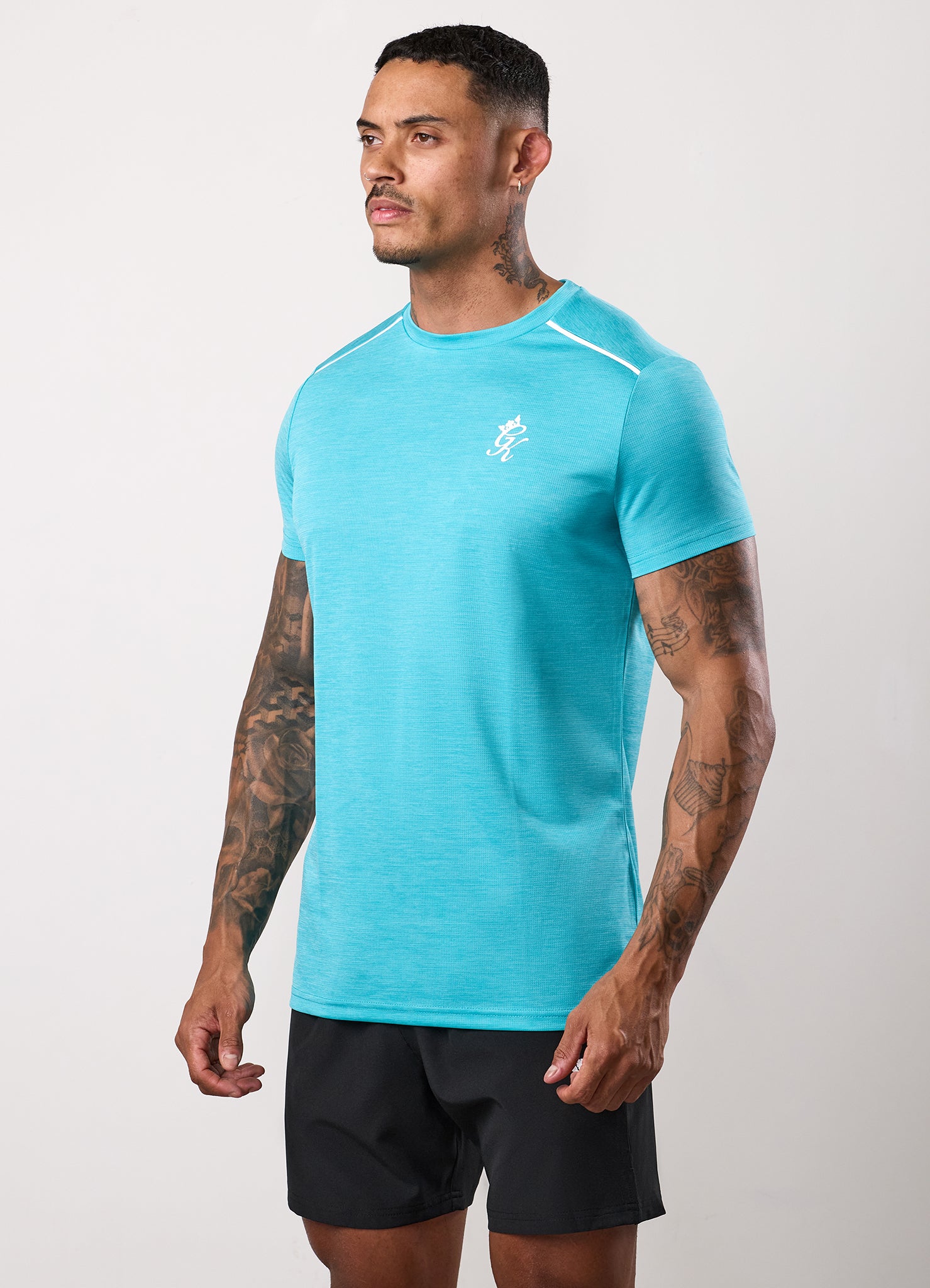 Gym King Element Tee - Turquoise Marl