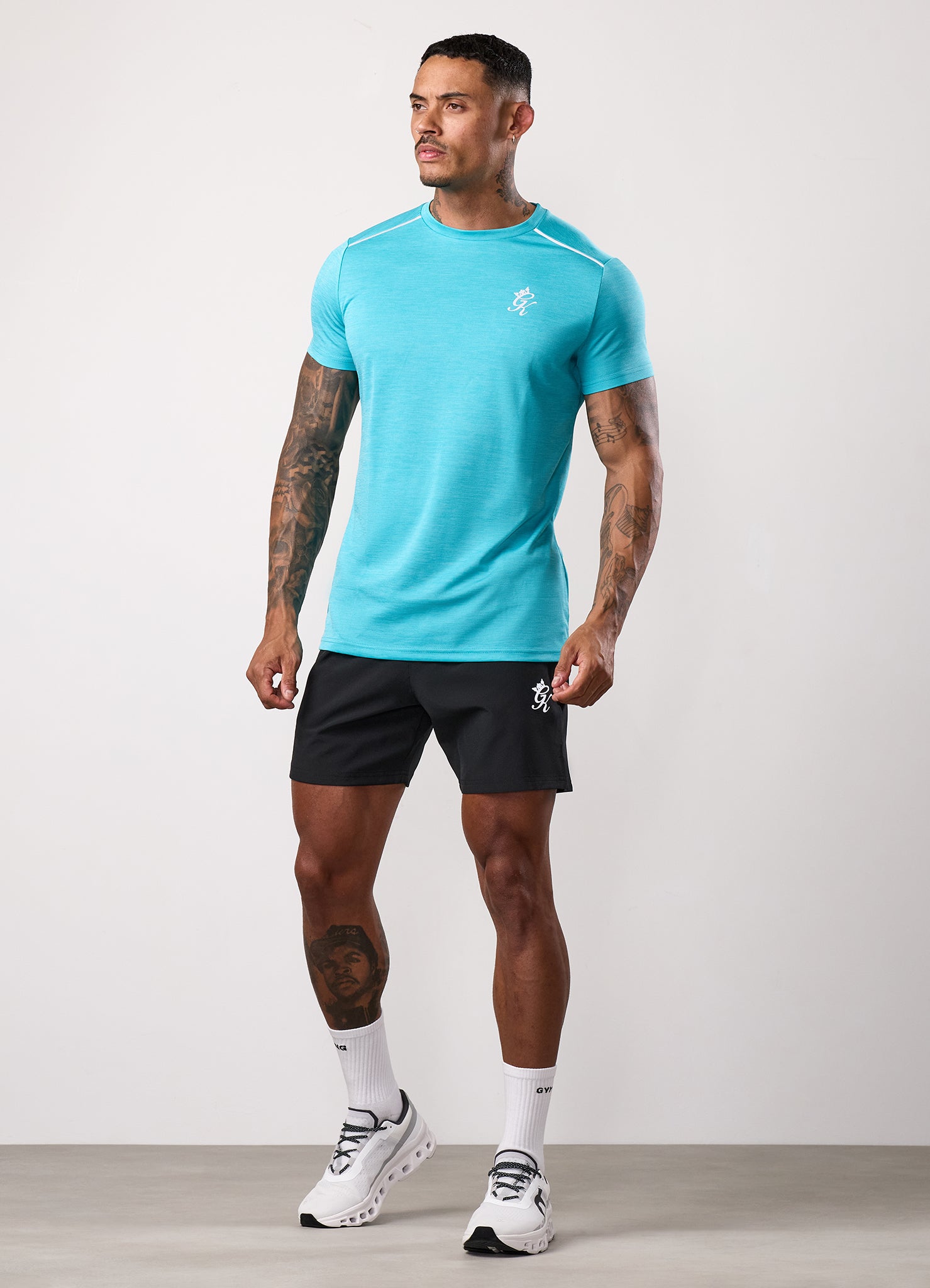 Gym King Element Tee - Turquoise Marl