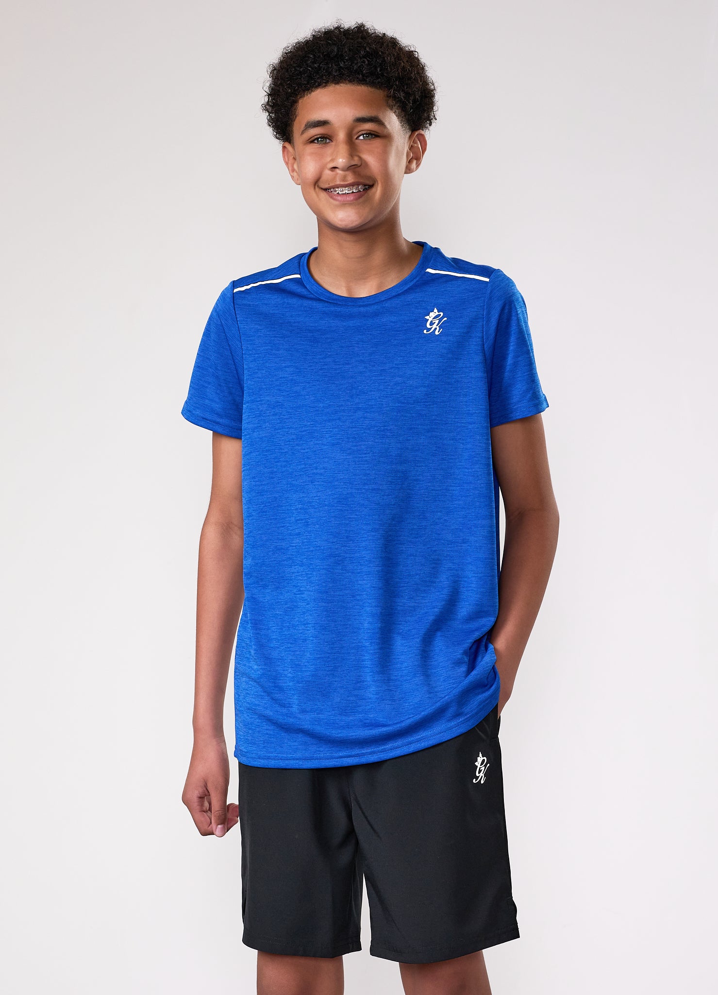 Gym King Kids Element Tee - Sonic Blue Marl