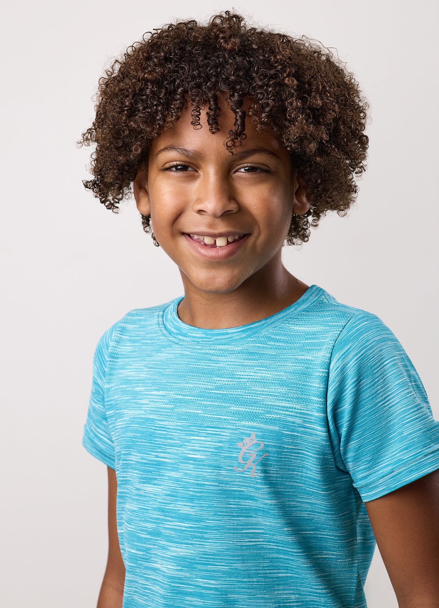 Gym King Kids Energy Space Dye Tee - Ocean Blue Multi