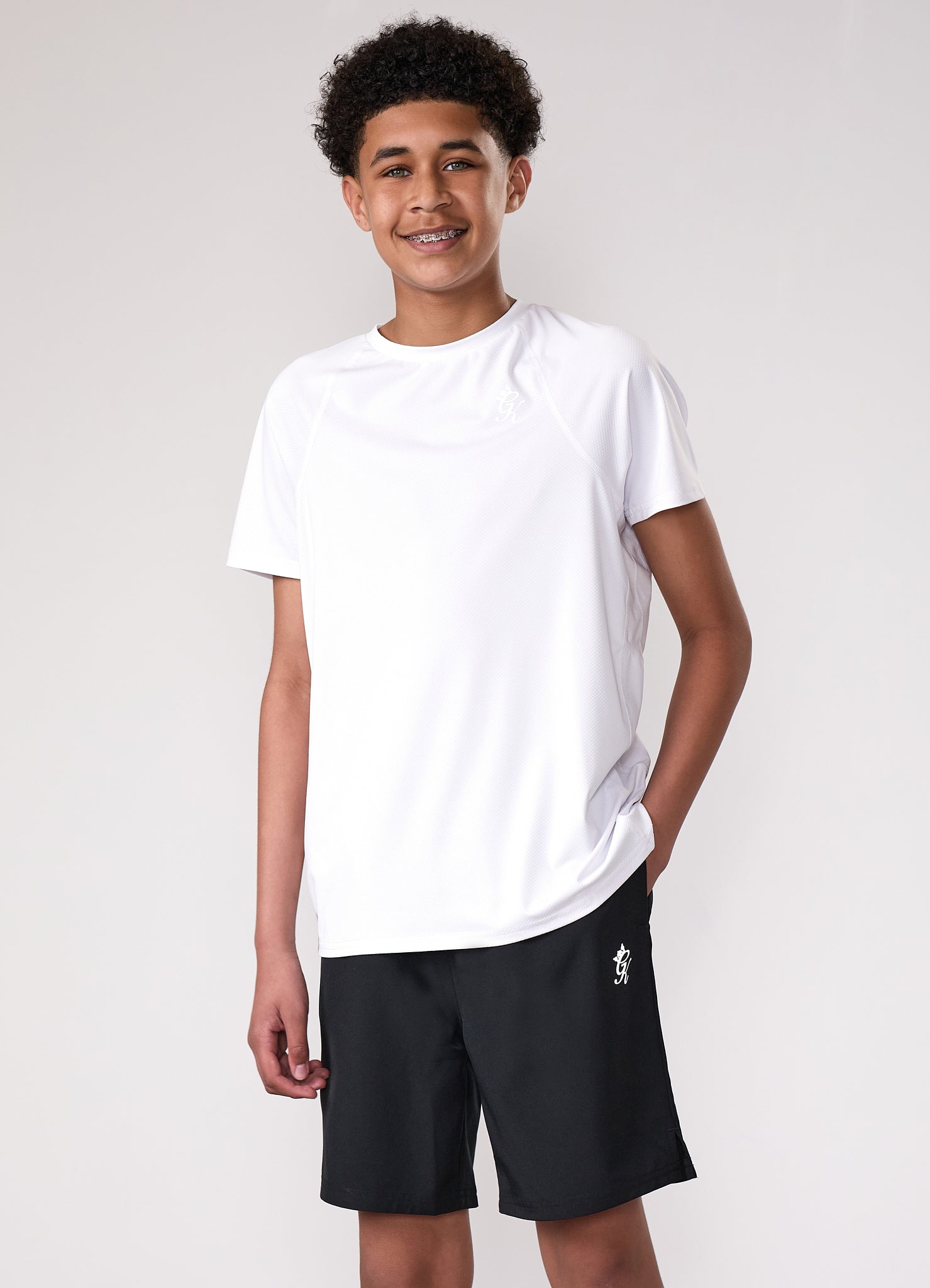 Gym King Older Kids Energy Tee - White