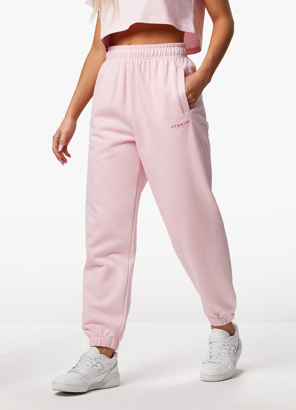 Gym King Established Relaxed Fit Jogger - Candyfloss Pink