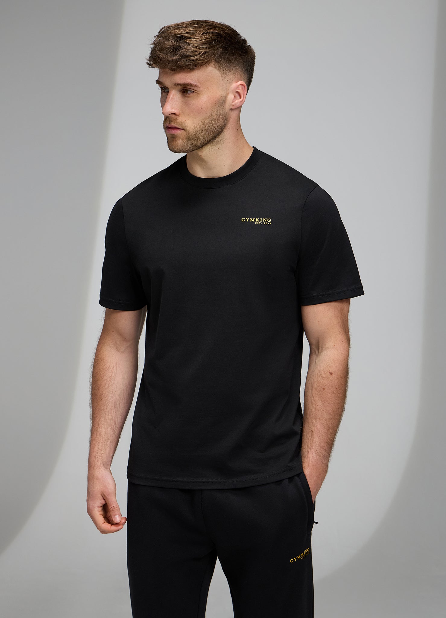 Gym King Established Regular Fit Tee - Black/Gold