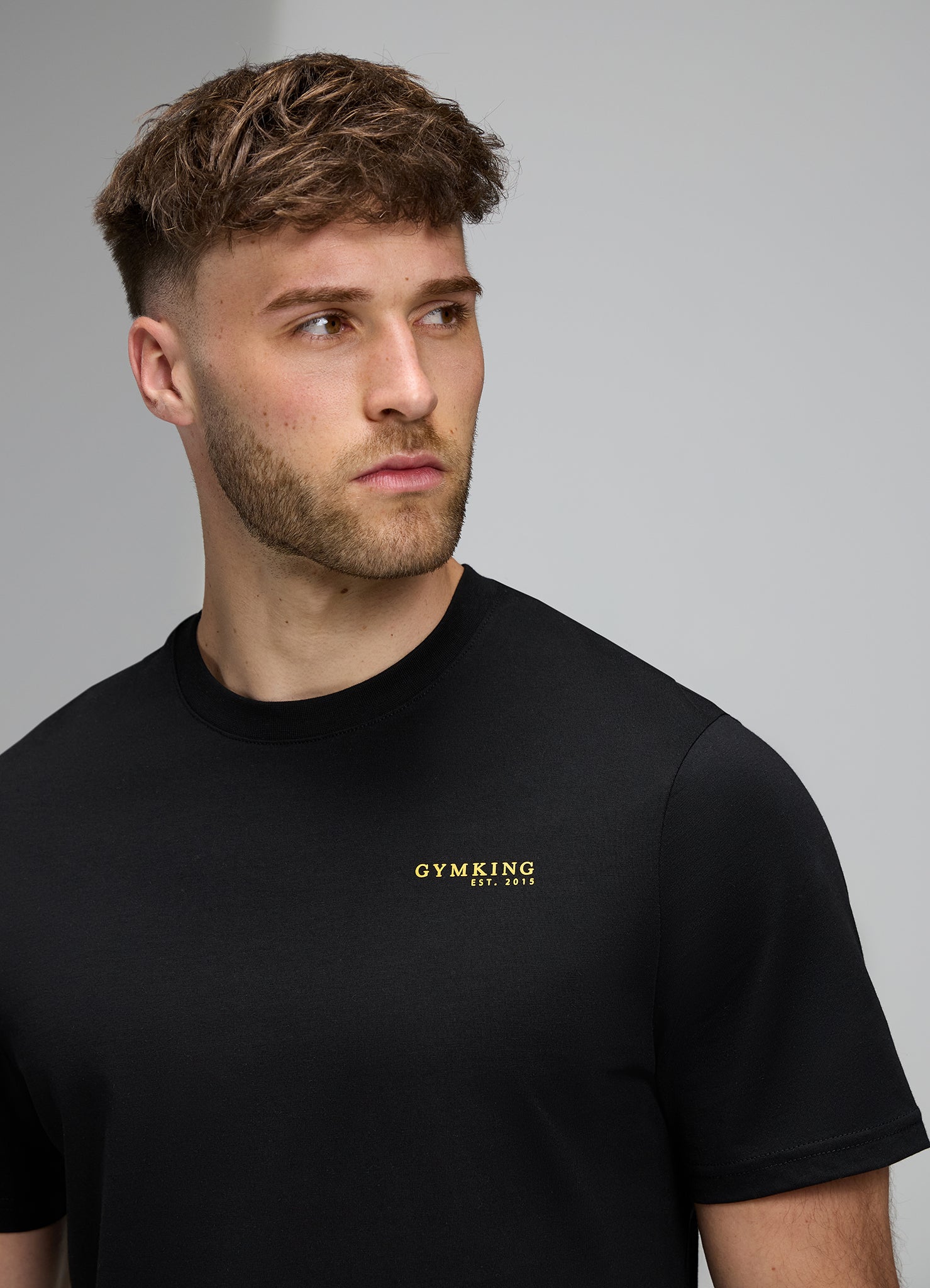 Gym King Established Regular Fit Tee - Black/Gold