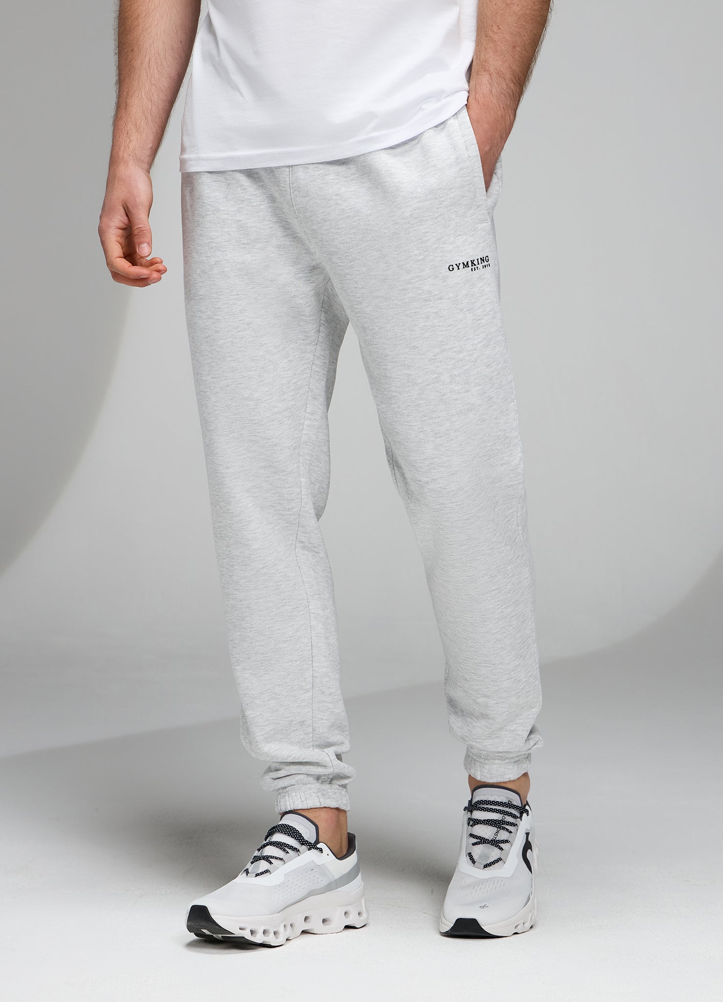 Gym King Established Relaxed Fit Jogger - Snow Marl