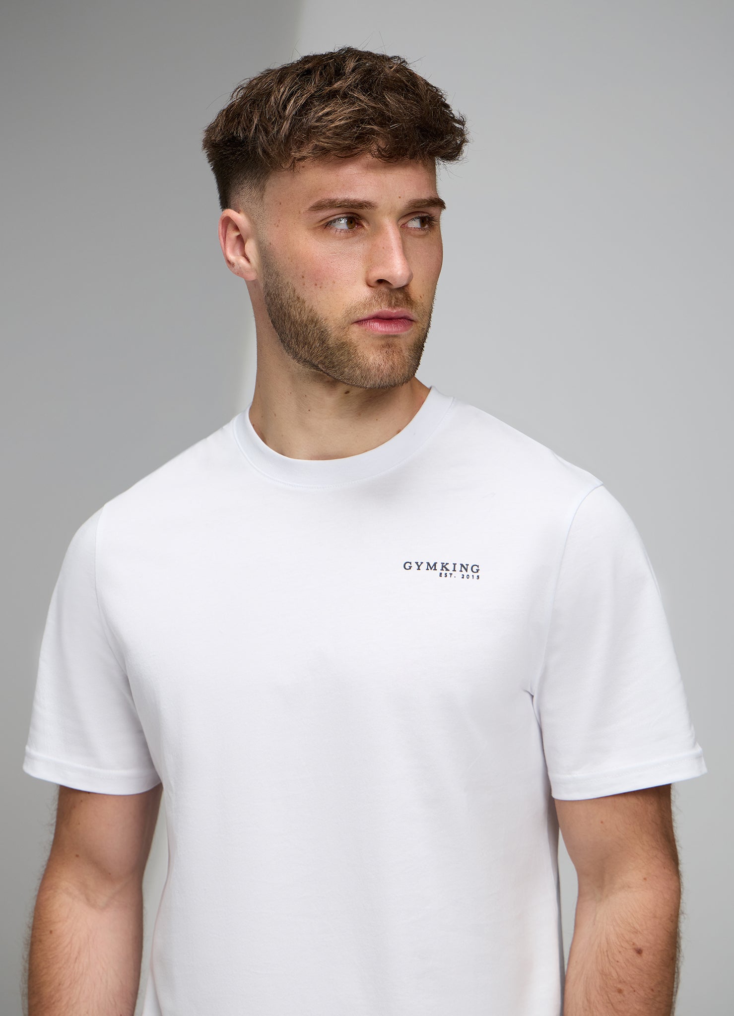 Gym King Established Regular Fit Tee - White