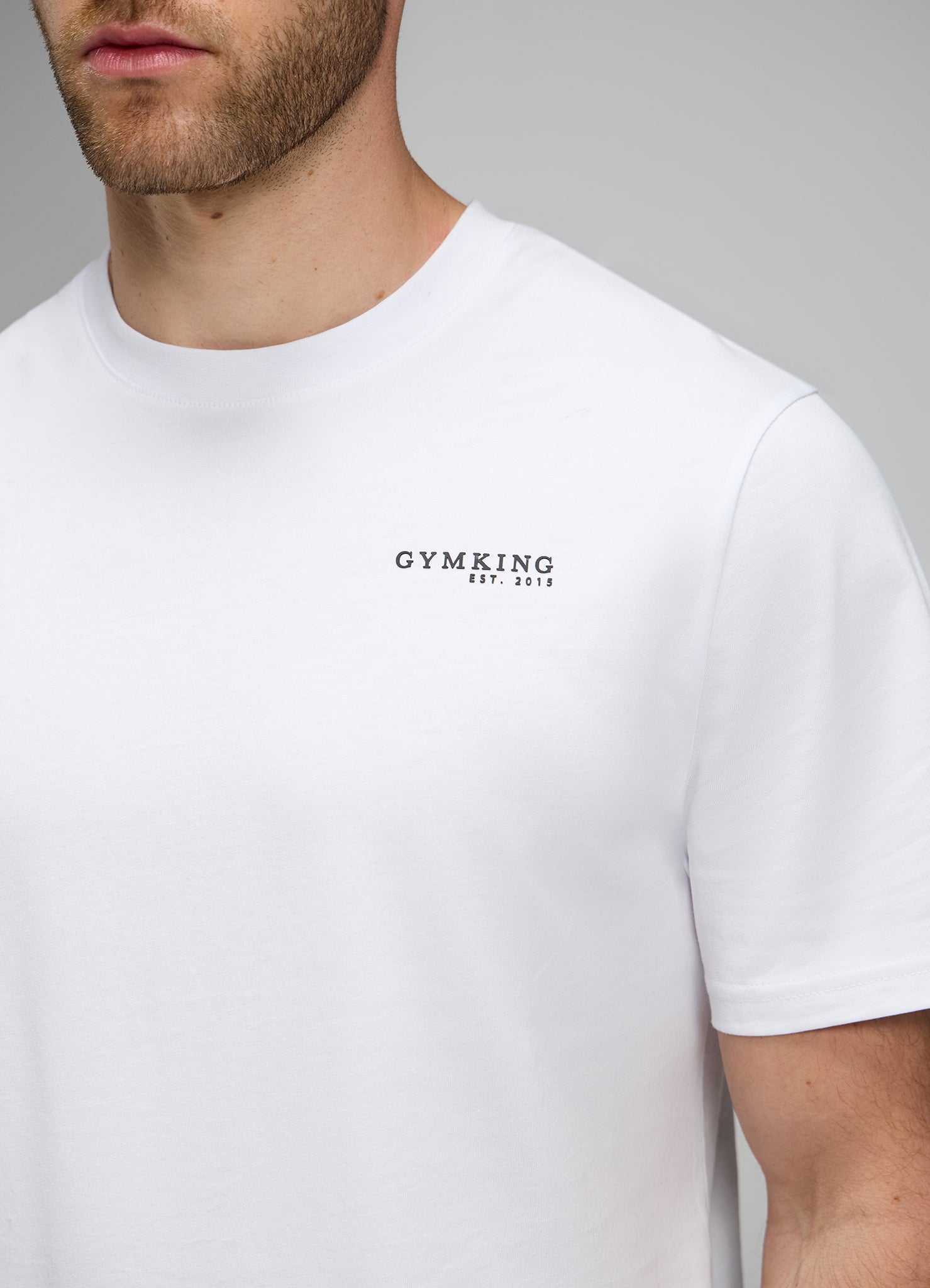 Gym King Established Regular Fit Tee - White