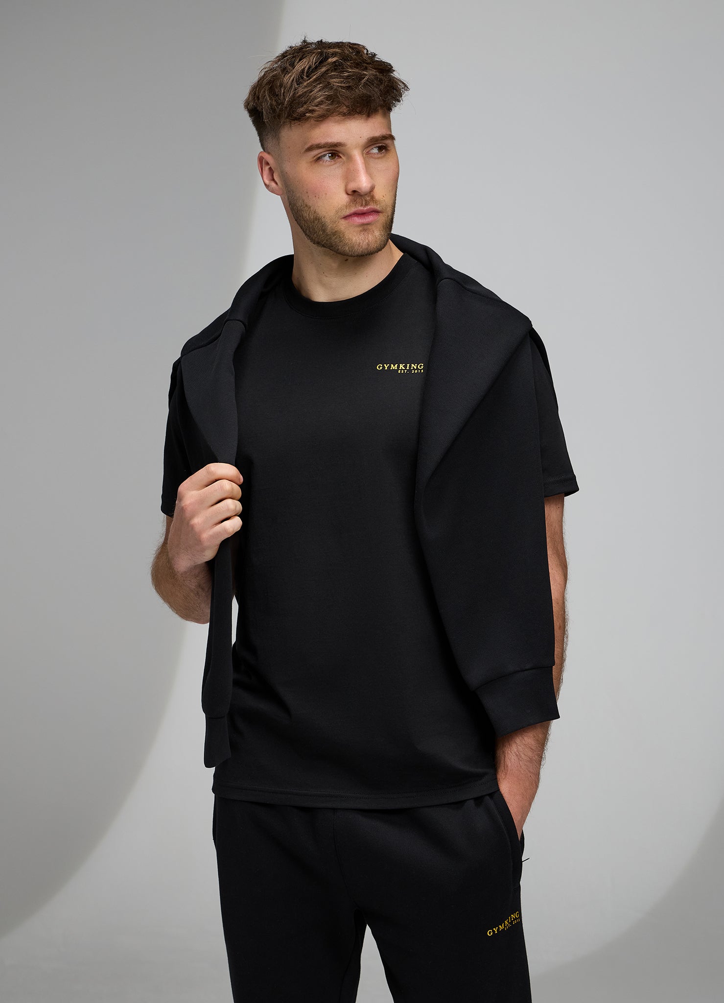 Gym King Established Relaxed Fit Hood - Black/Gold