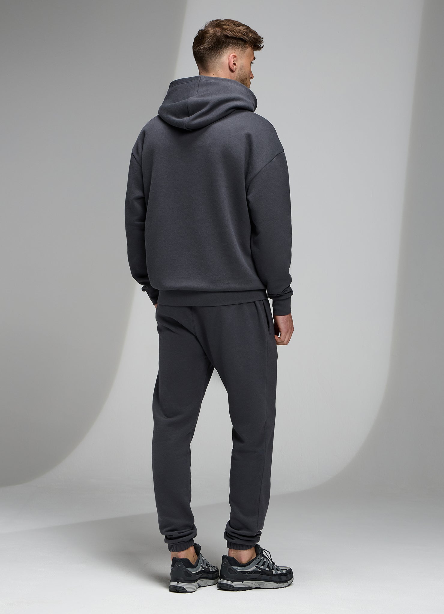 Gym King Established Relaxed Fit Hood - Pewter/White